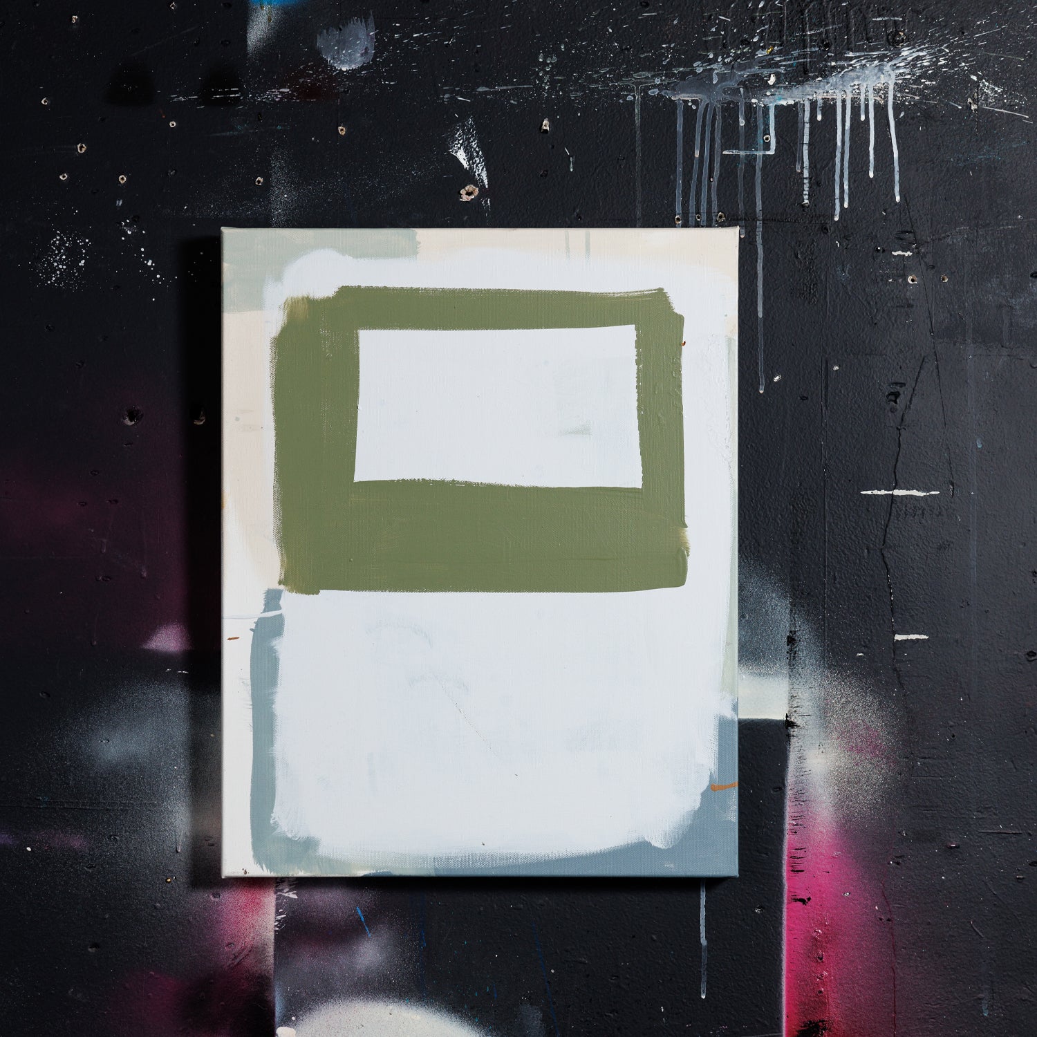white and green abstract