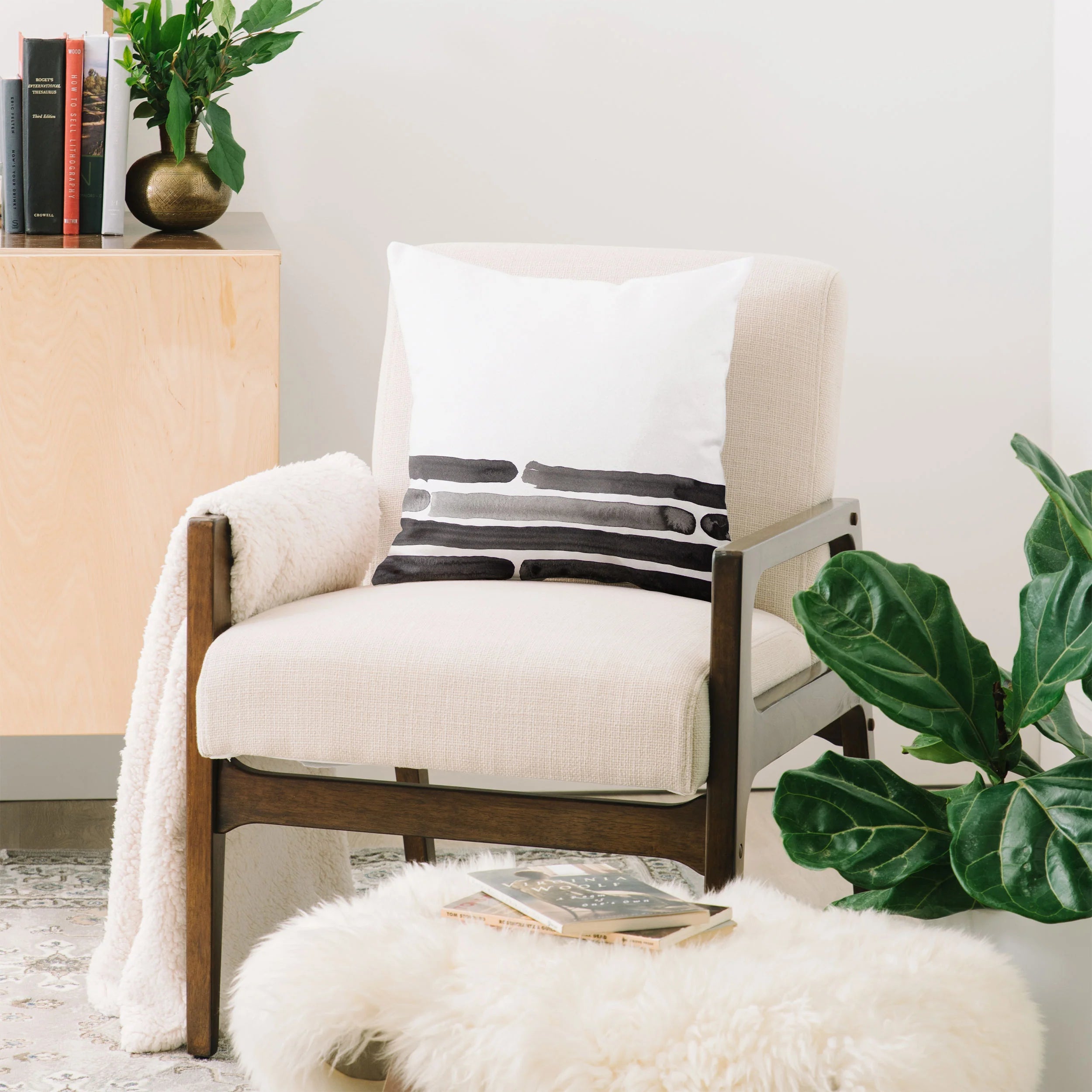 "blocks" throw pillow