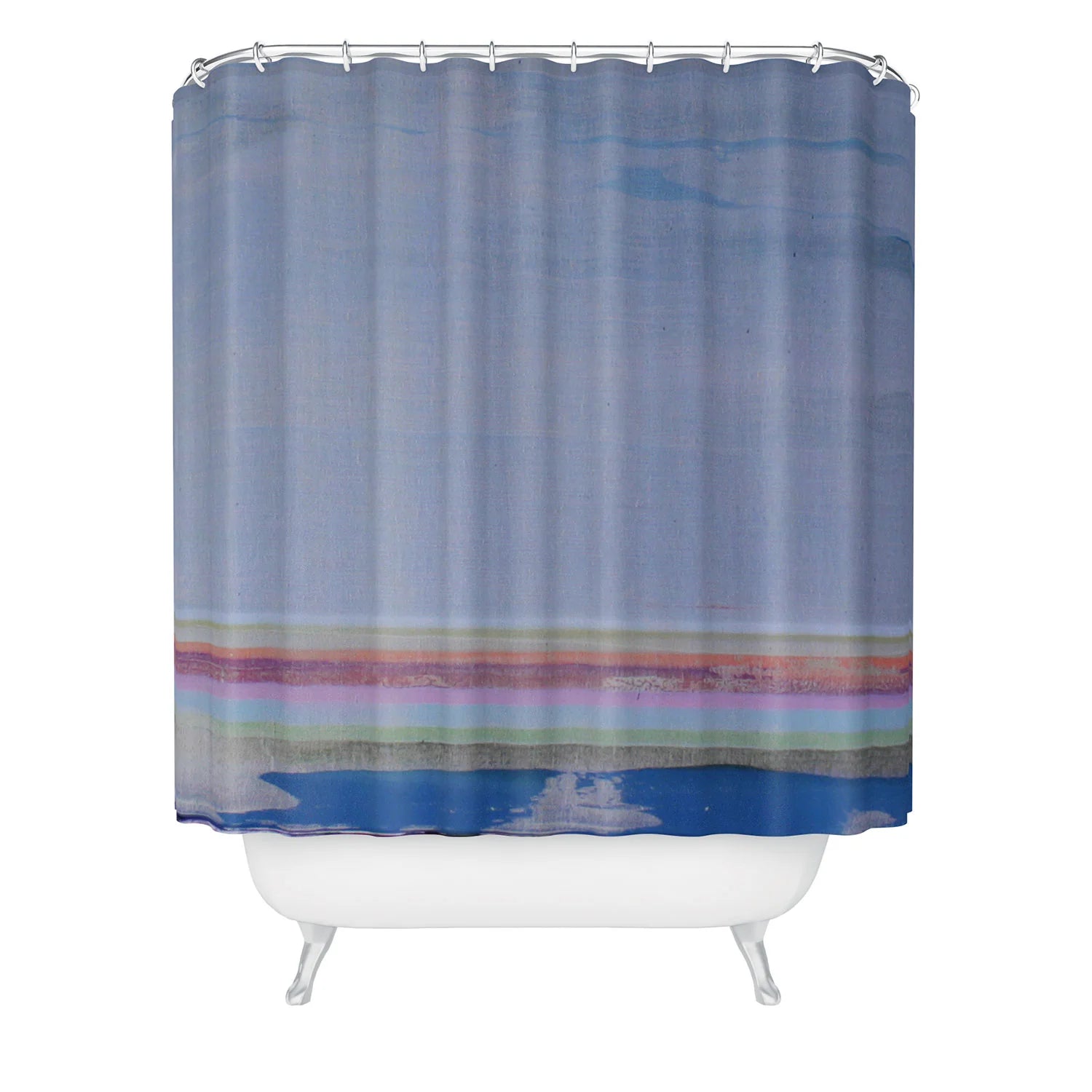 "bottom stripes" shower curtain