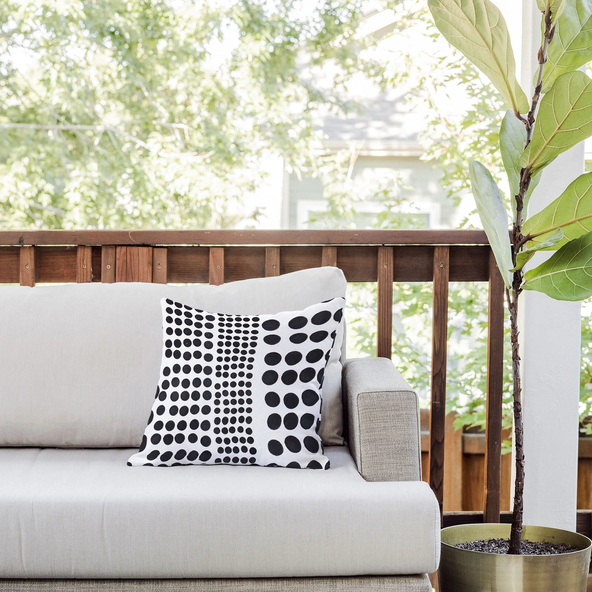 "dots of difference" throw pillow