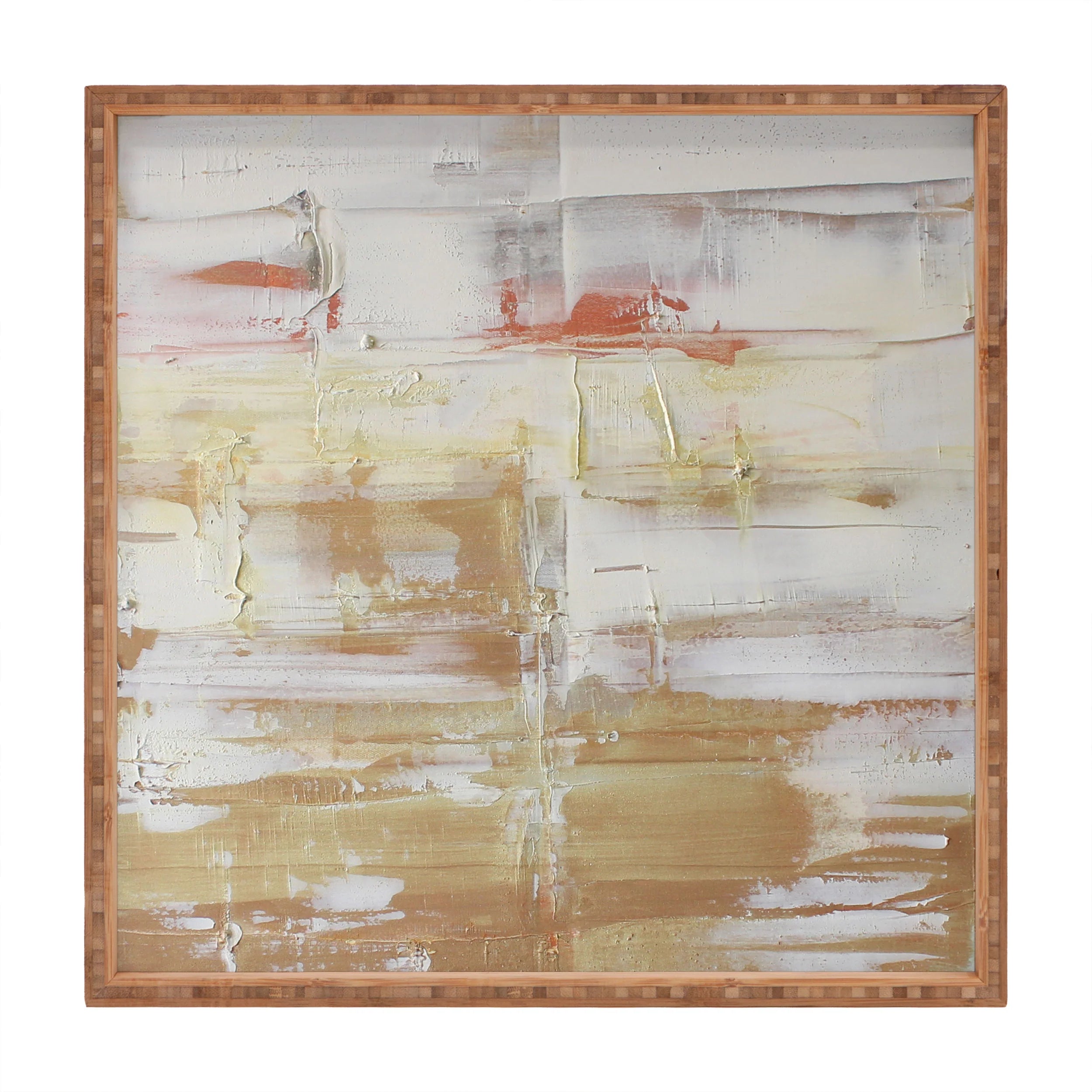 "goldenred" bamboo tray