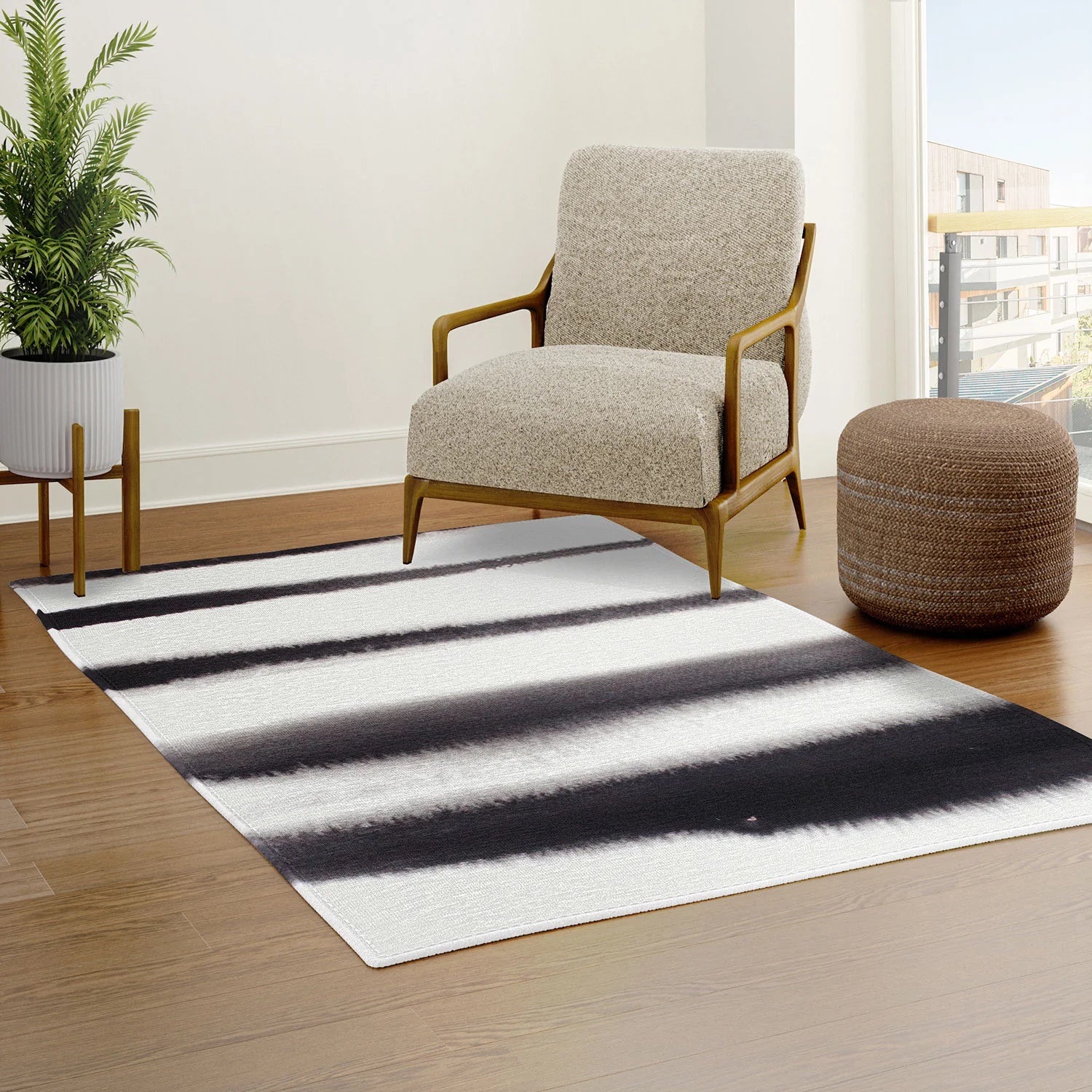 "invisible zebra" area rug