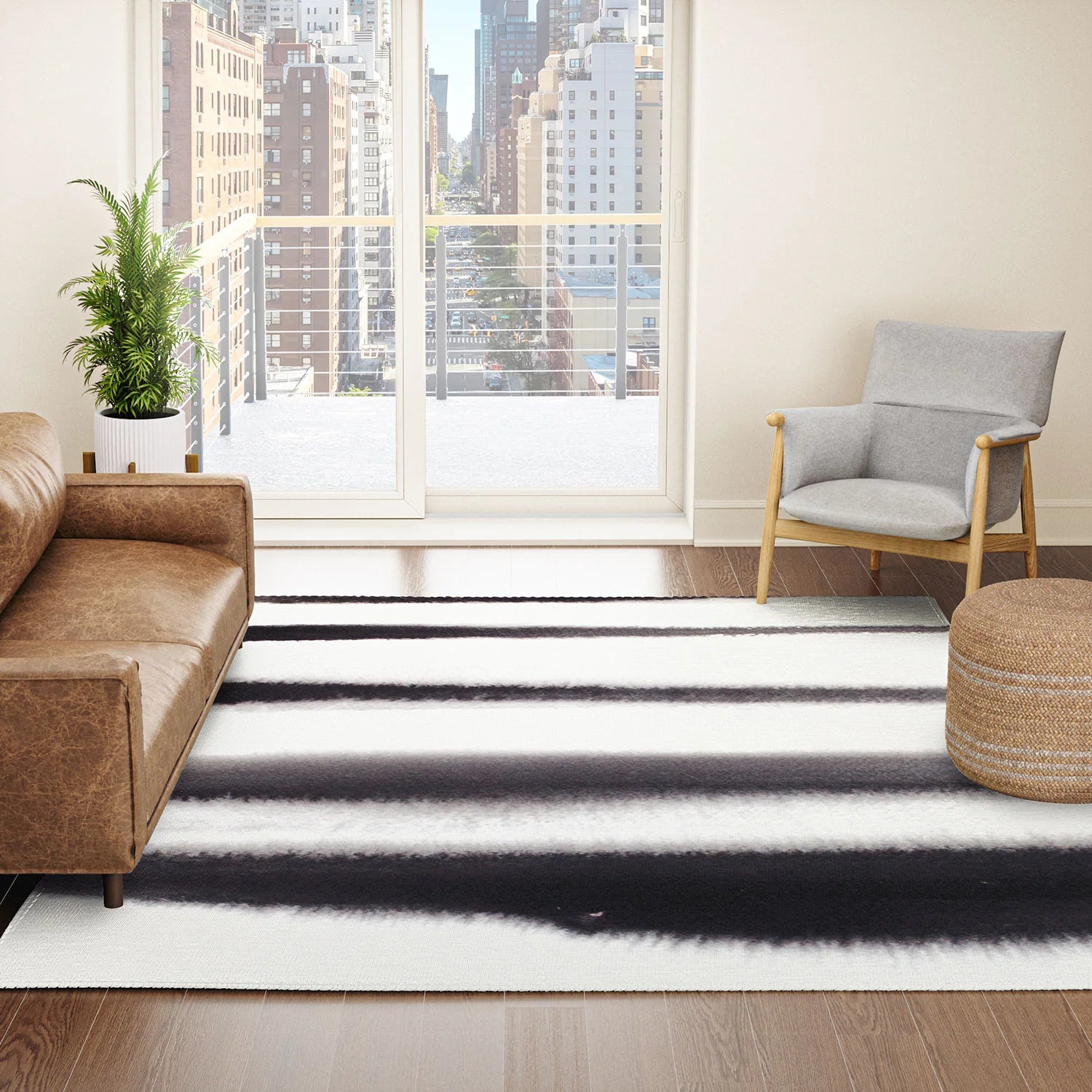 "invisible zebra" area rug