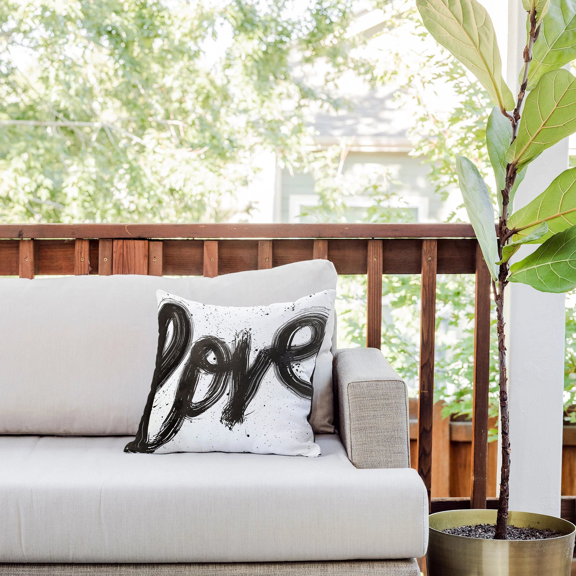 "love mop" throw pillow