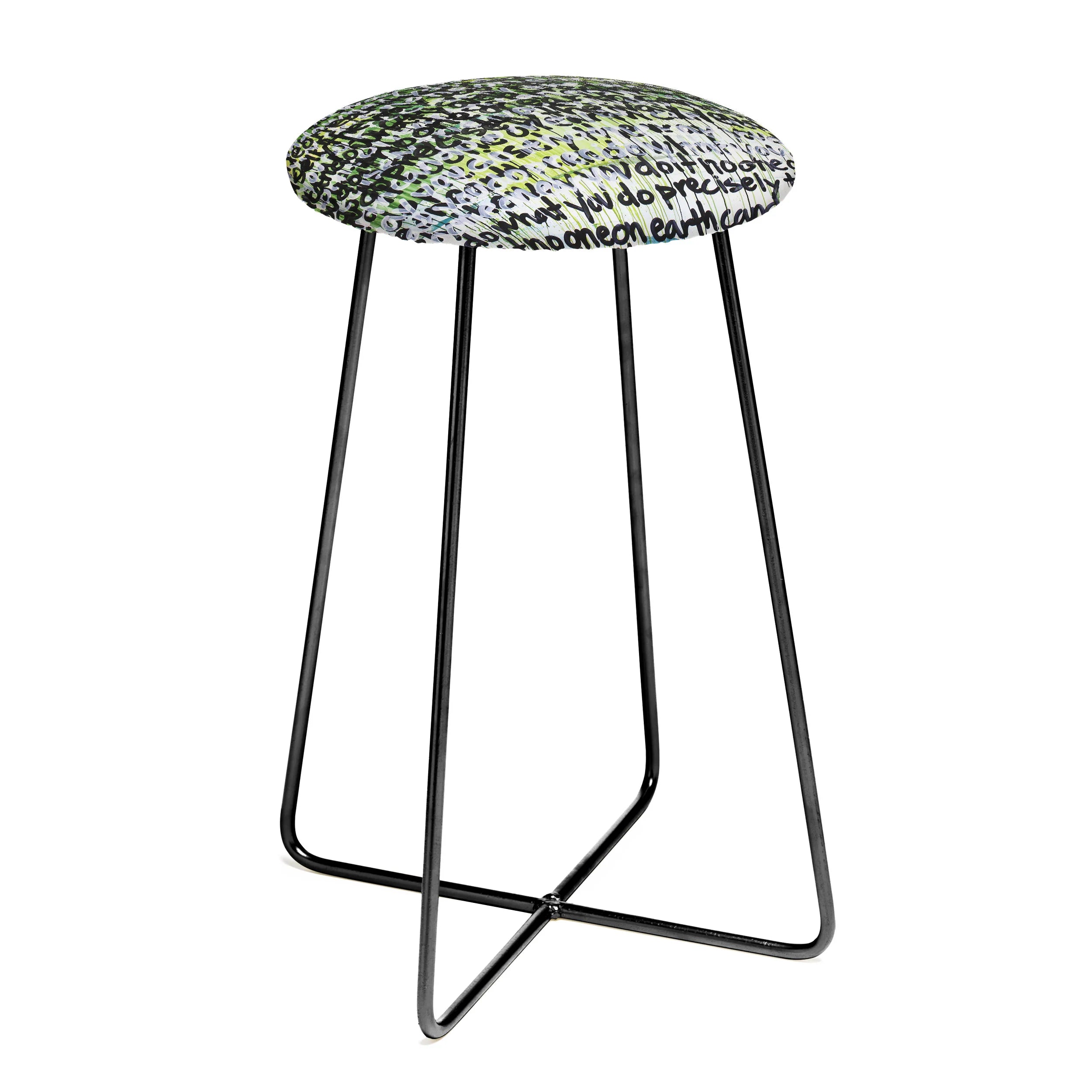 "multi no one on earth" counter + bar stool