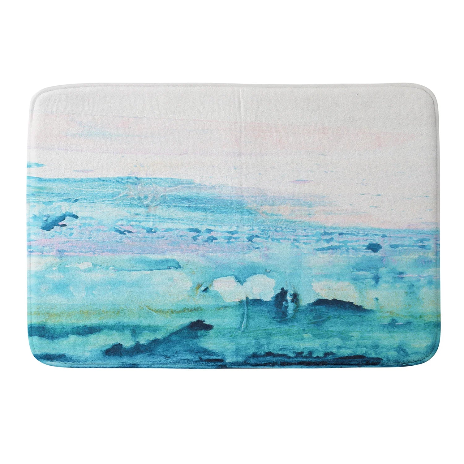 "ocean splatters" bath mat