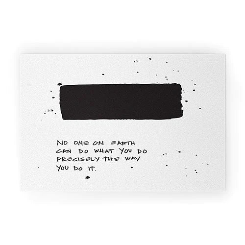 "precisely no one" welcome mat