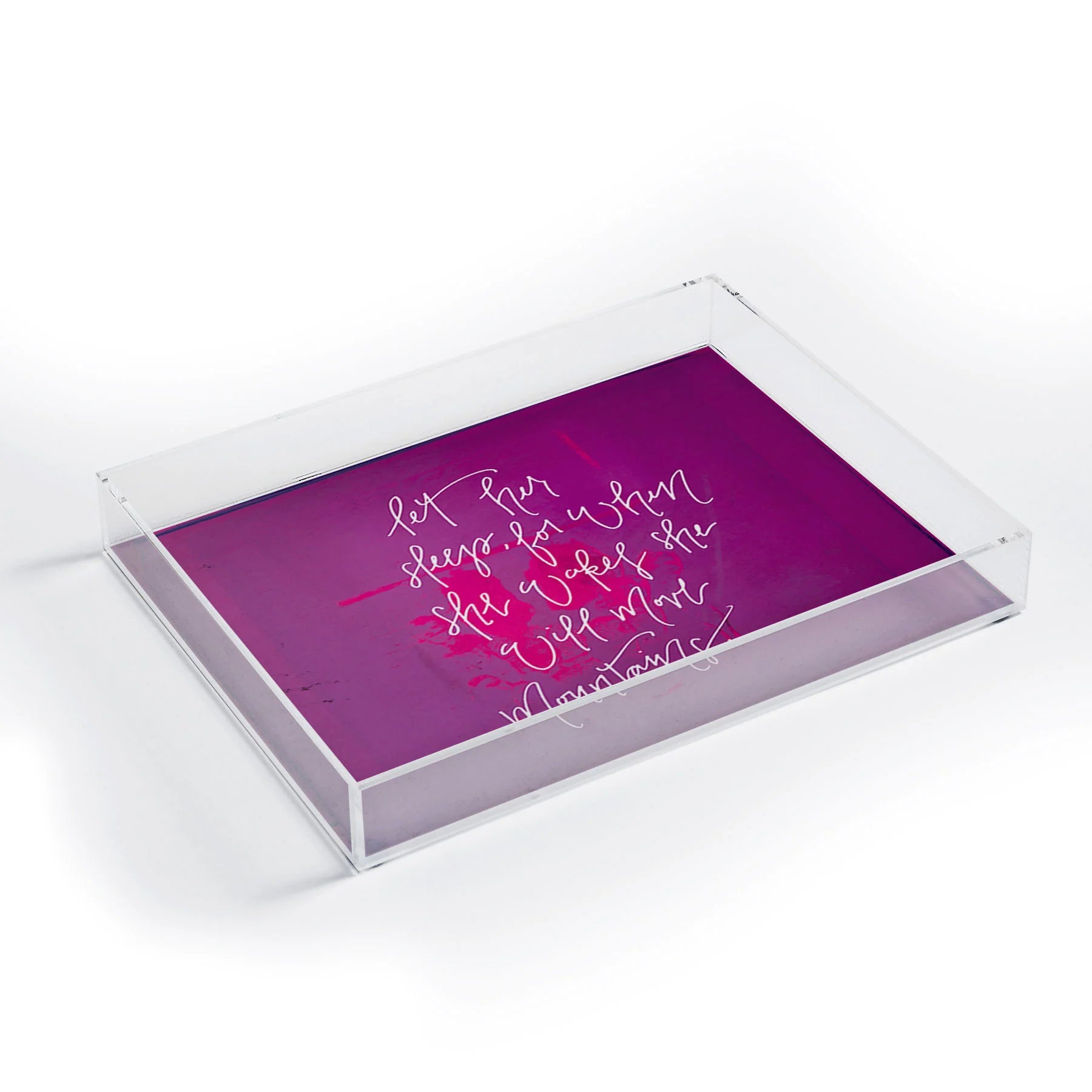 "she will move mountains" acrylic tray