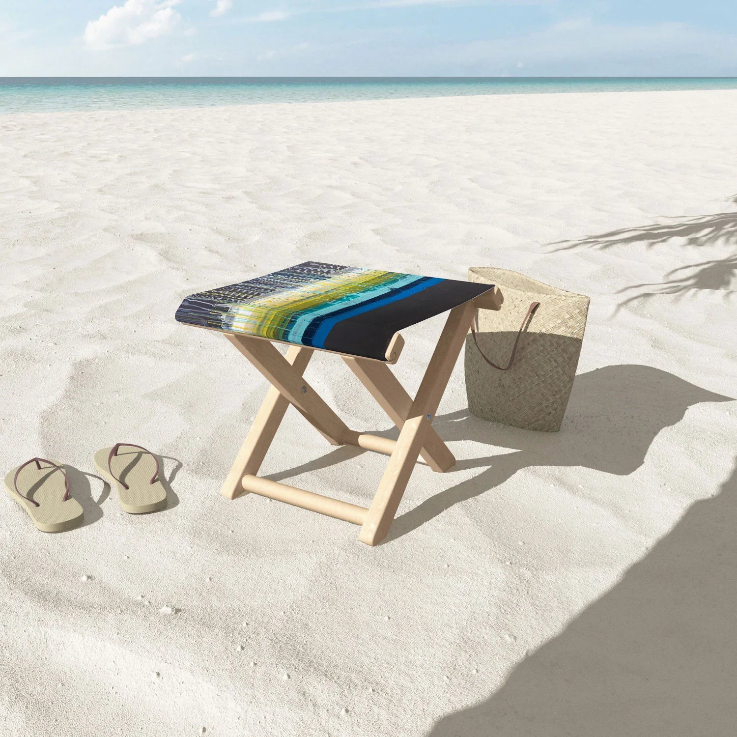 "urban stripes" folding stool