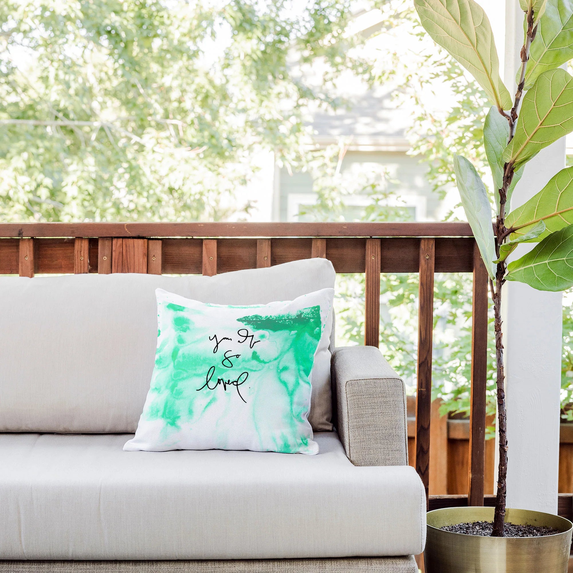 "you are loved" throw pillow