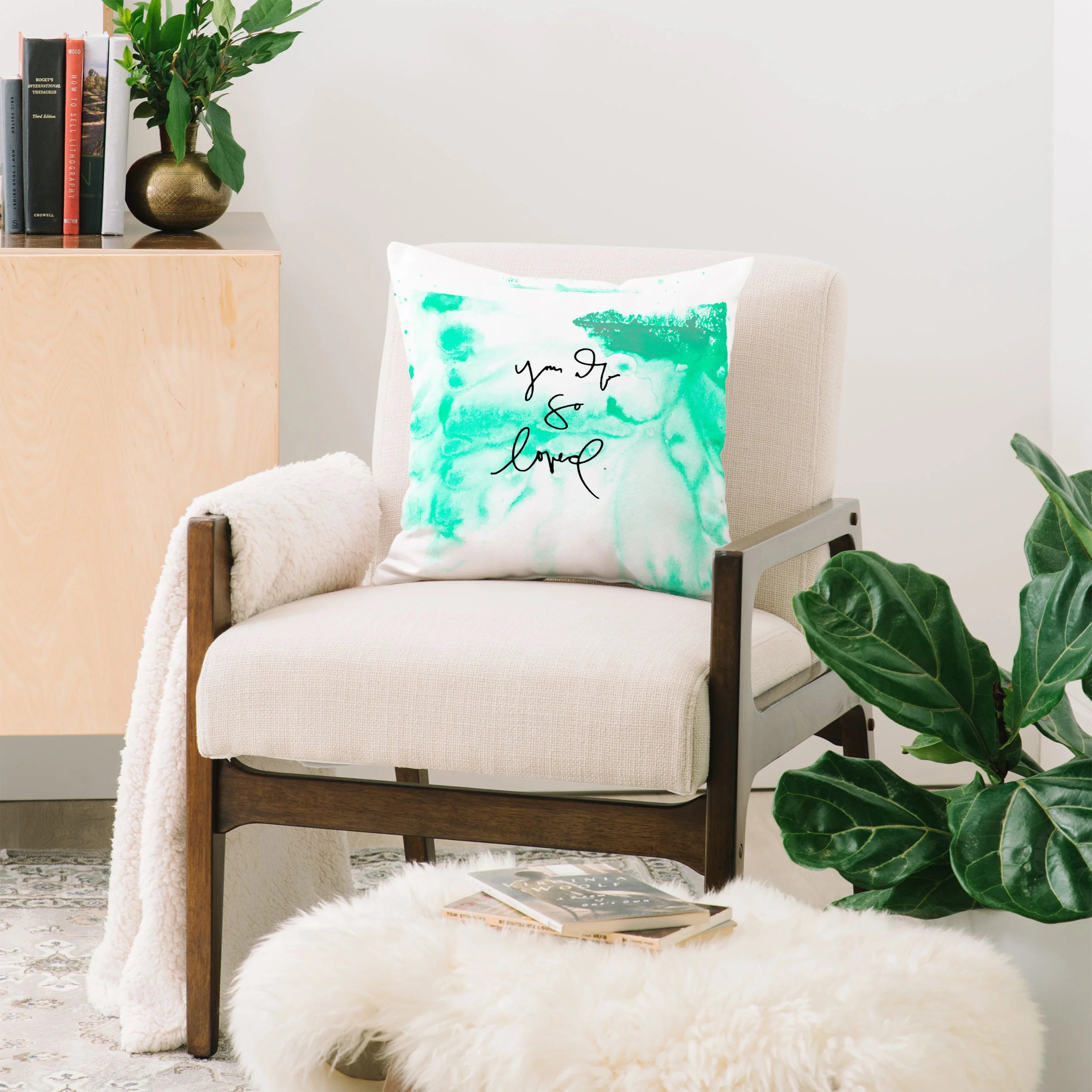"you are loved" throw pillow