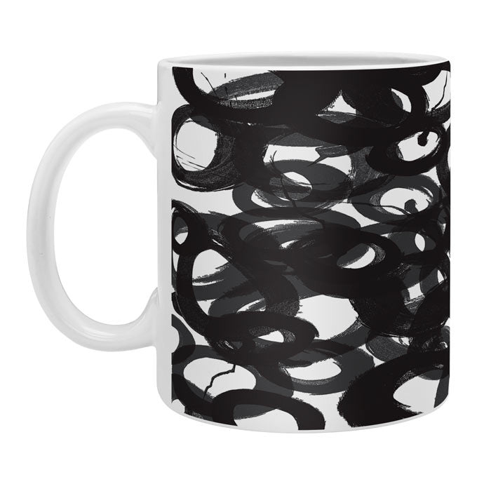 "black circles" coffee mug