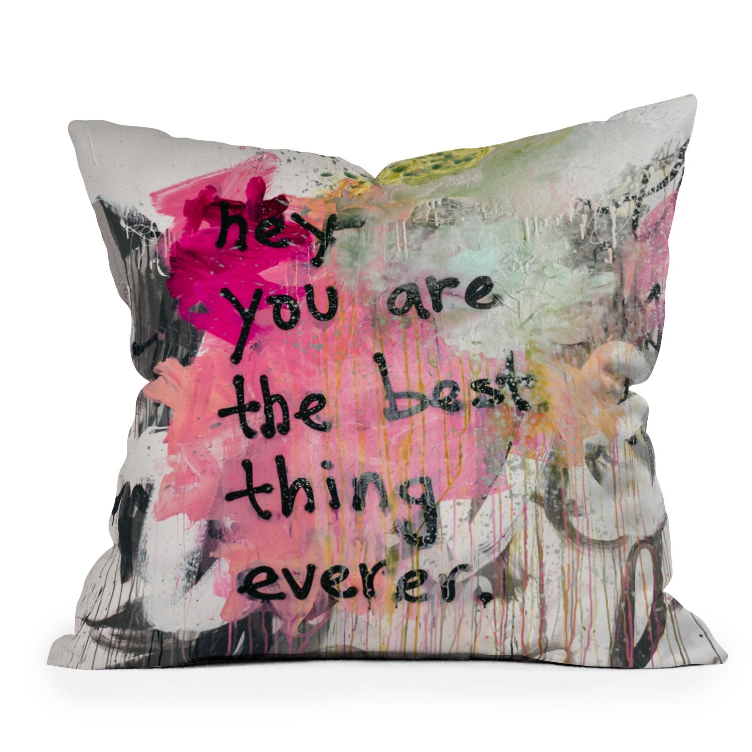 "betterer" throw pillow