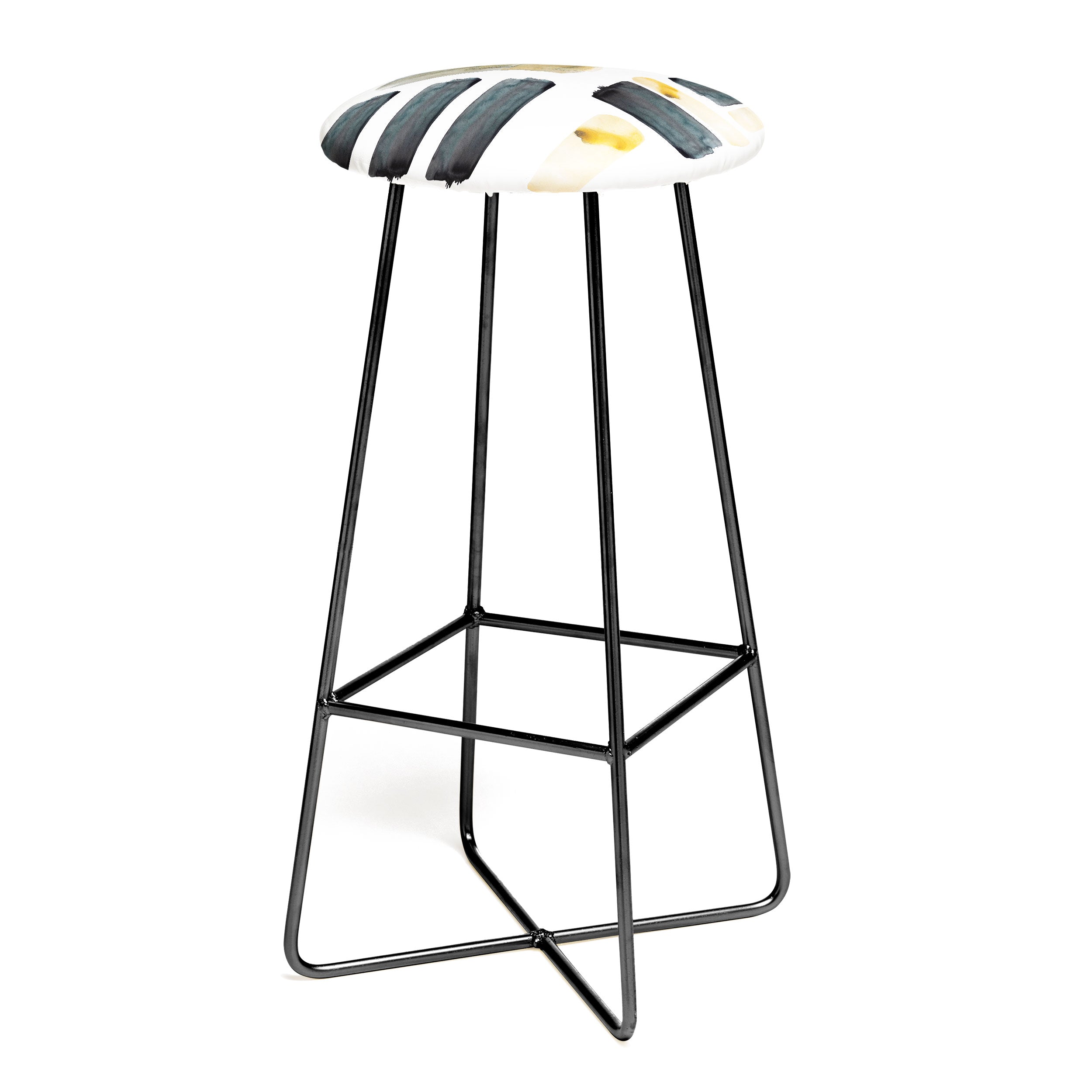 "black and gold" counter + bar stool