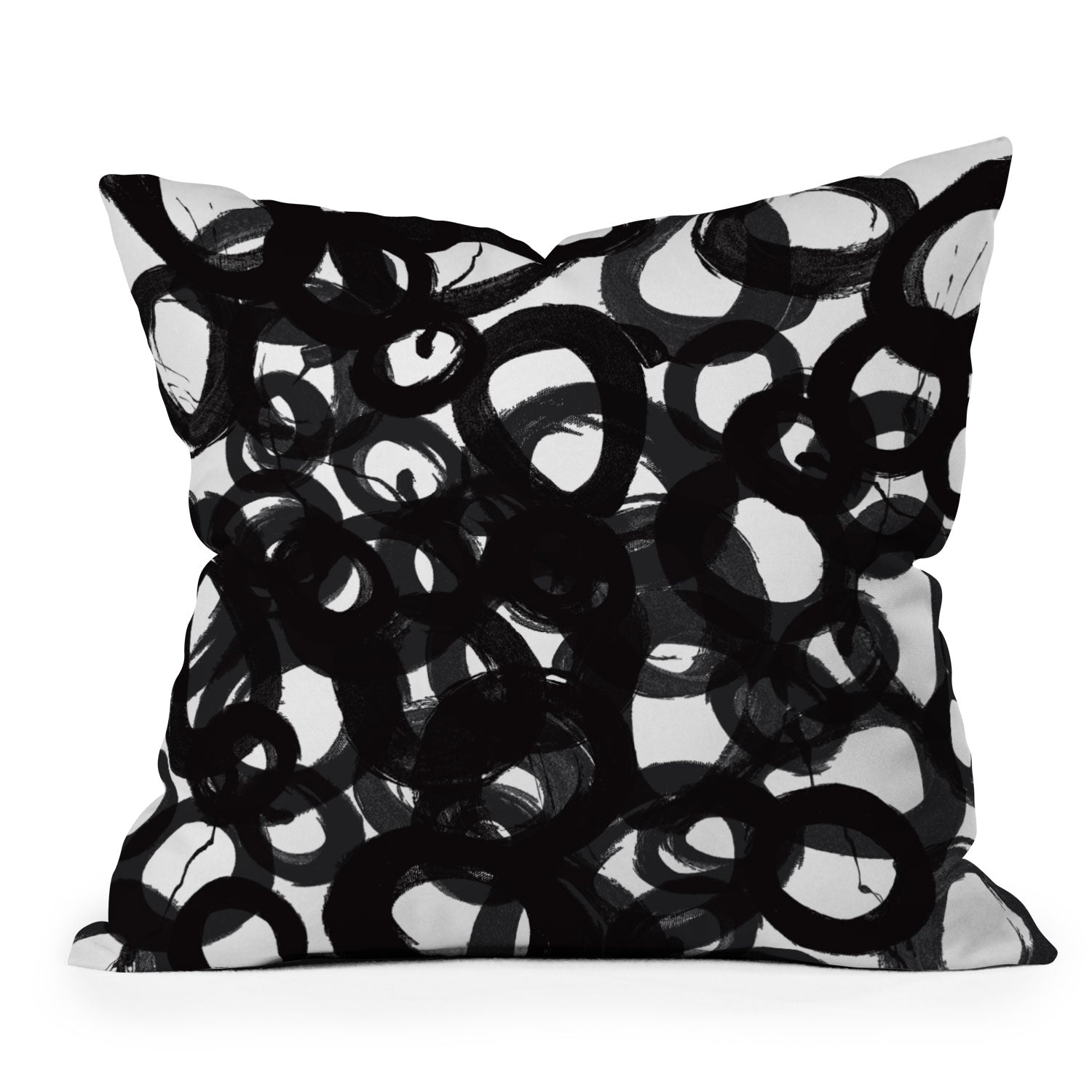 "black circles" throw pillow