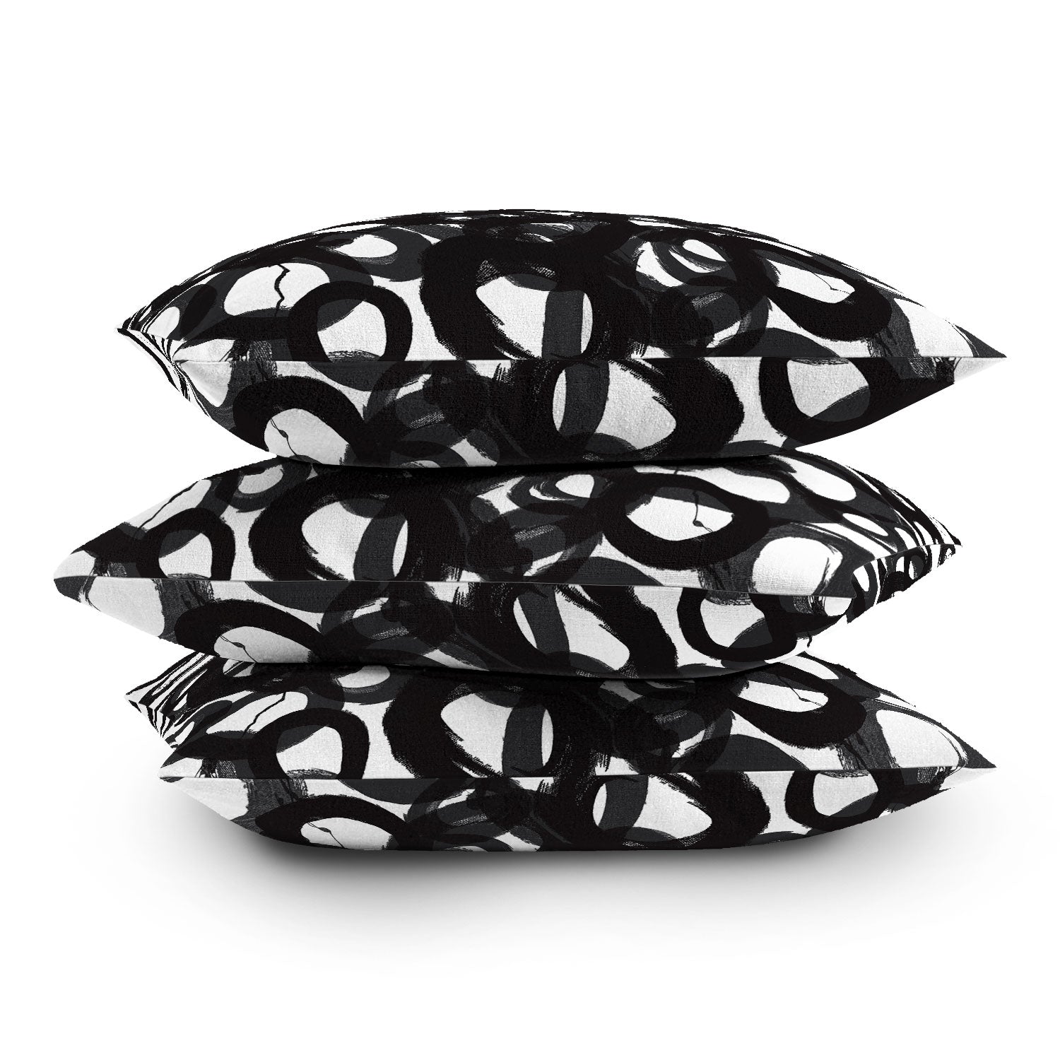 "black circles" throw pillow