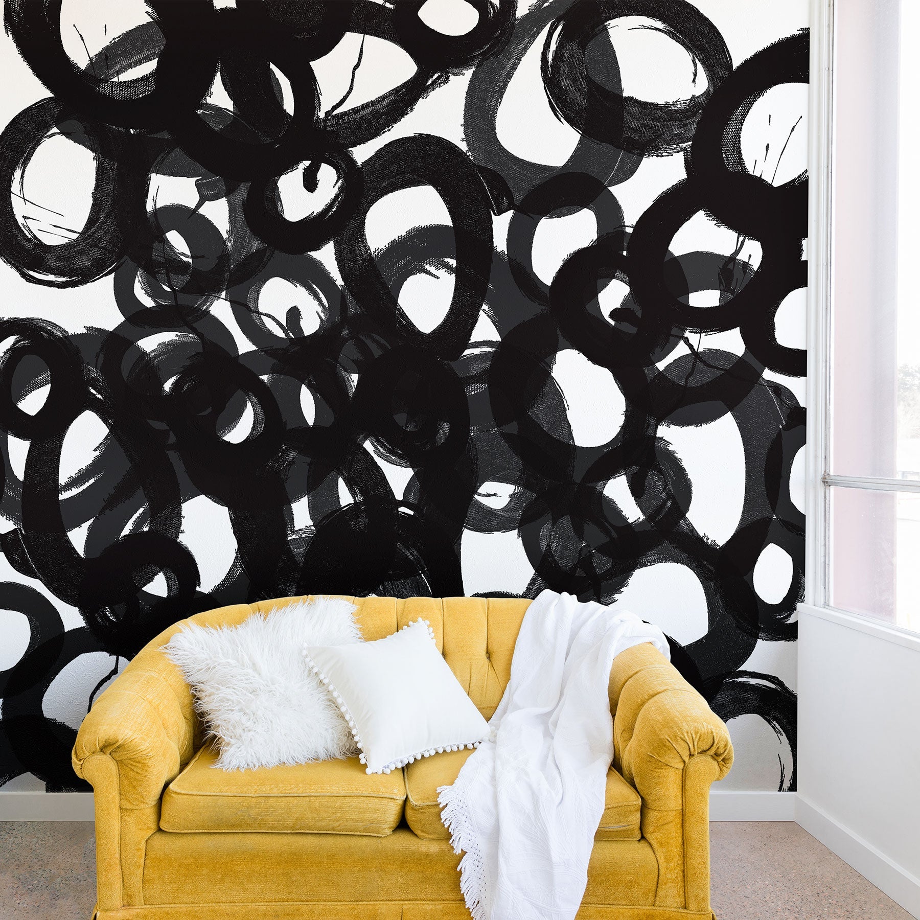 "black circles" wall mural
