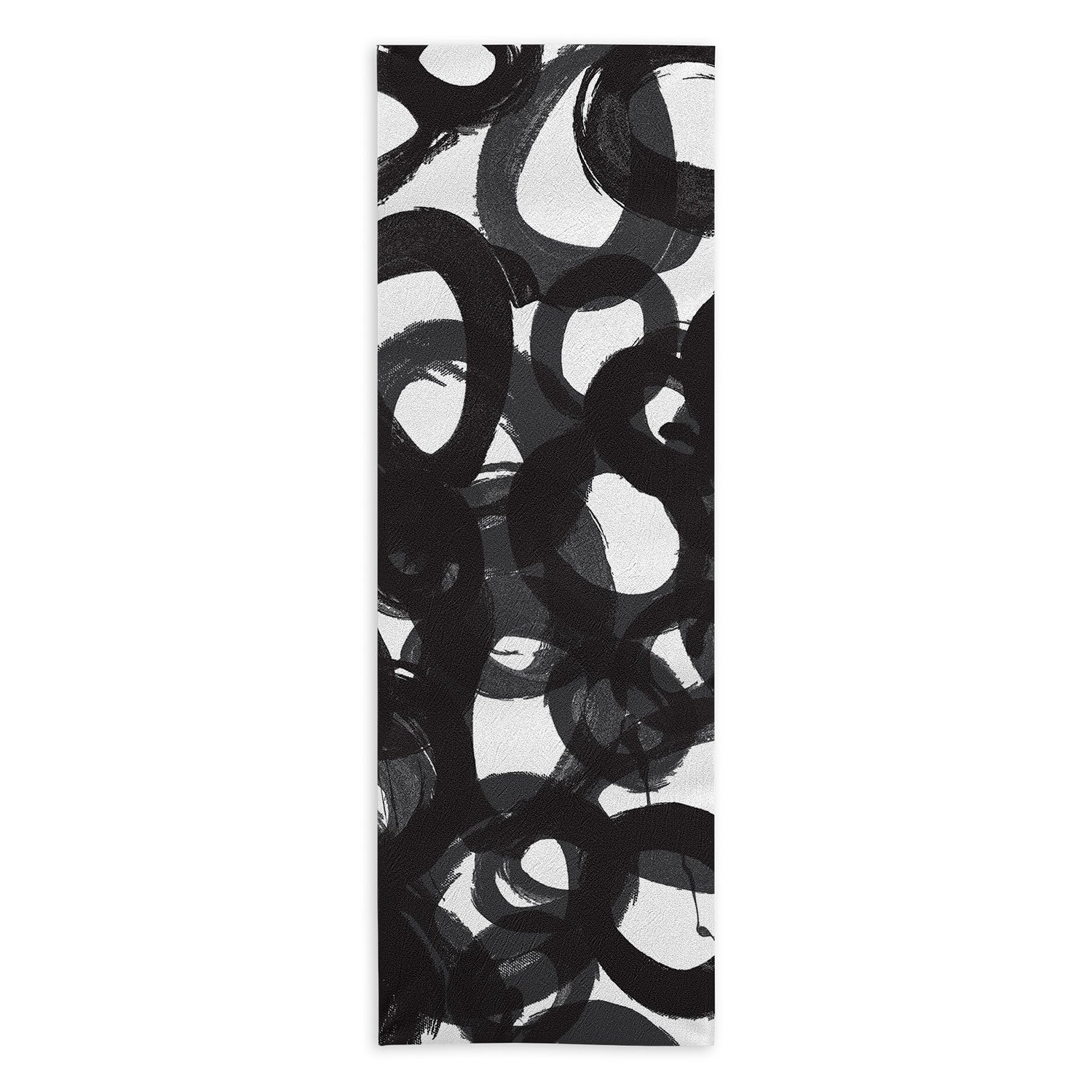 "black circles" yoga mat + towel