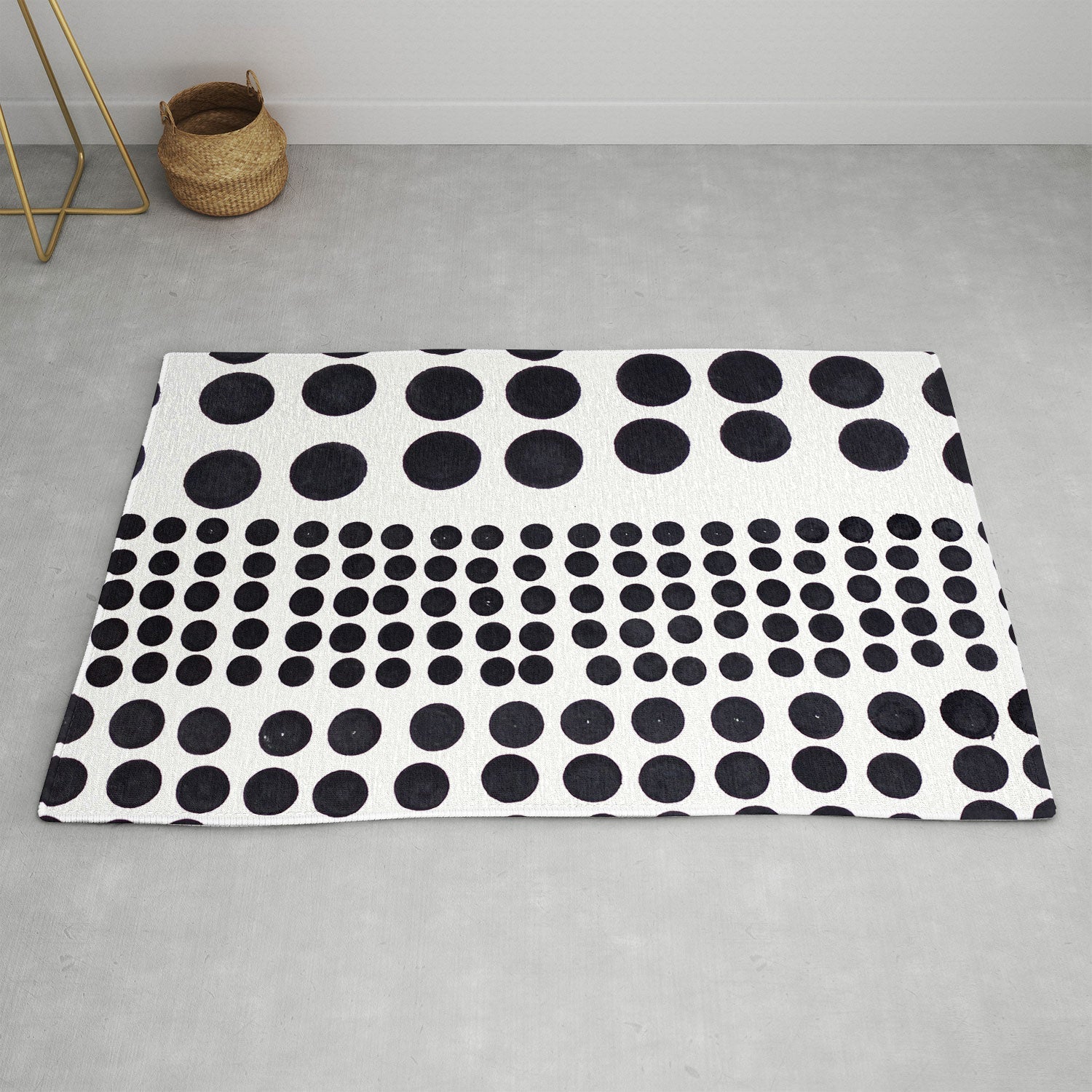 "dots of difference" area rug