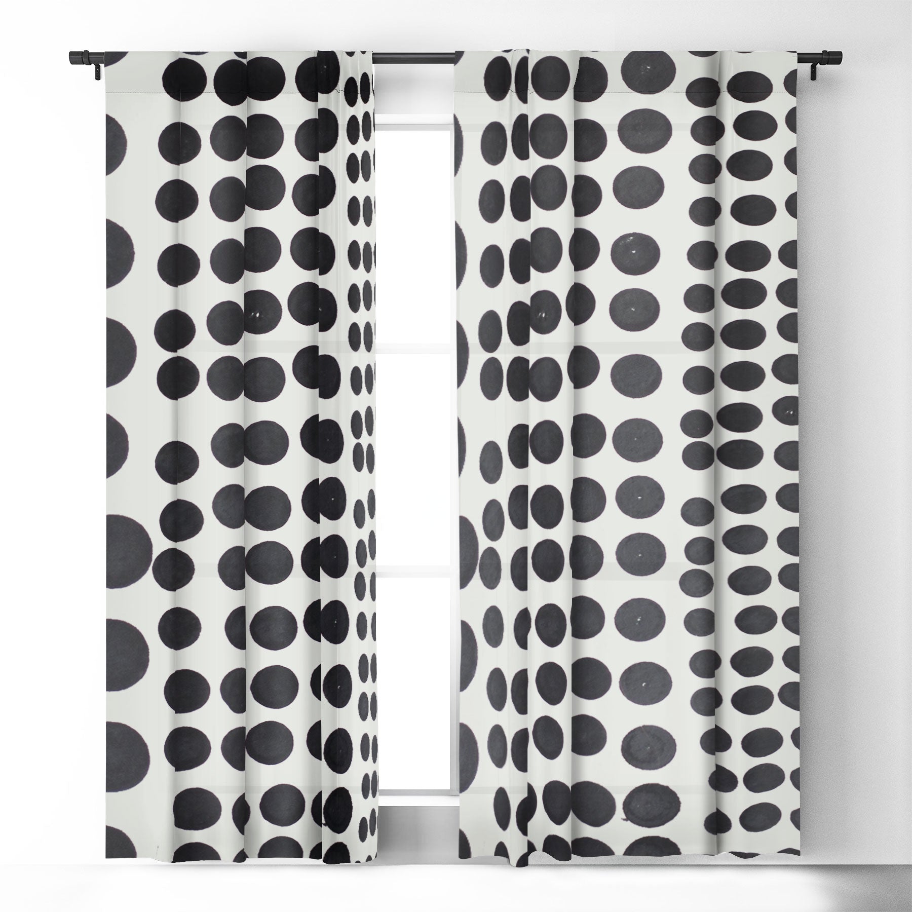 "brush strokes" blackout curtains