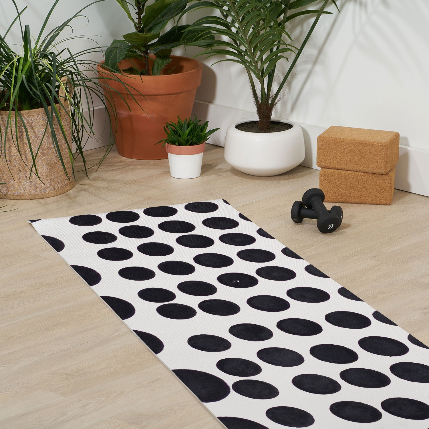 "dots of difference" yoga mat + towel