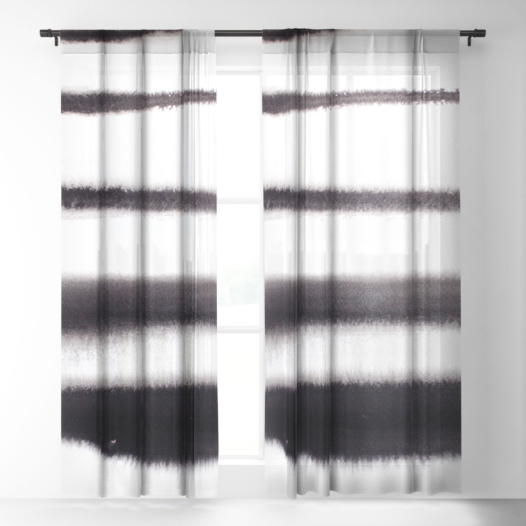 "invisible zebra" sheer curtains