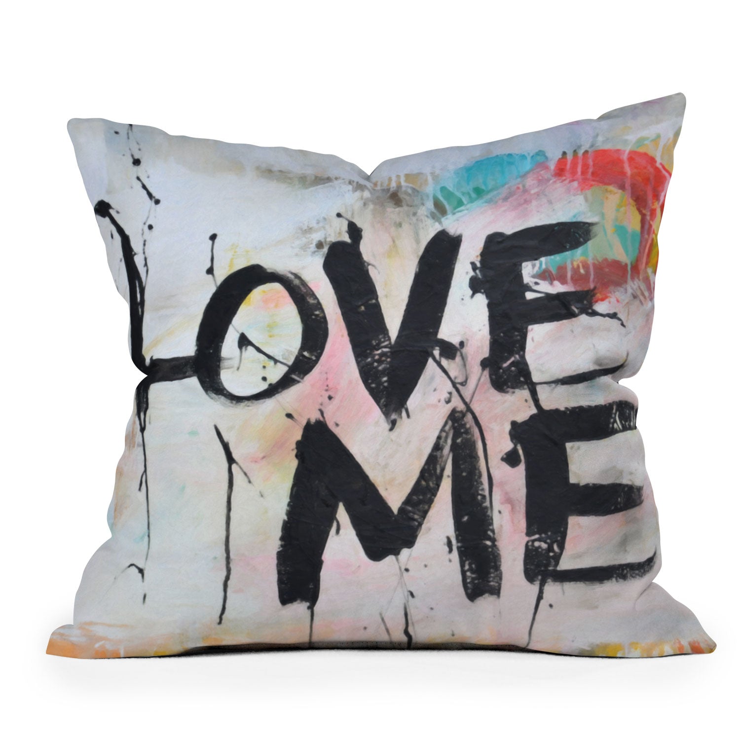 "love me" throw pillow