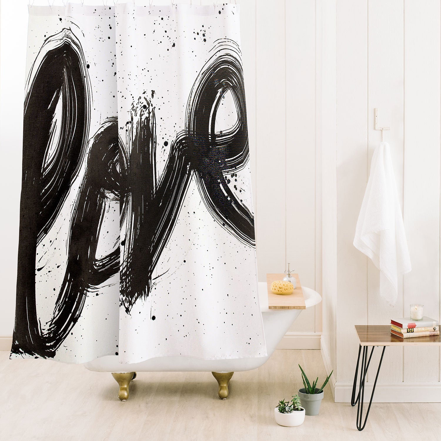 "love mop" shower curtain