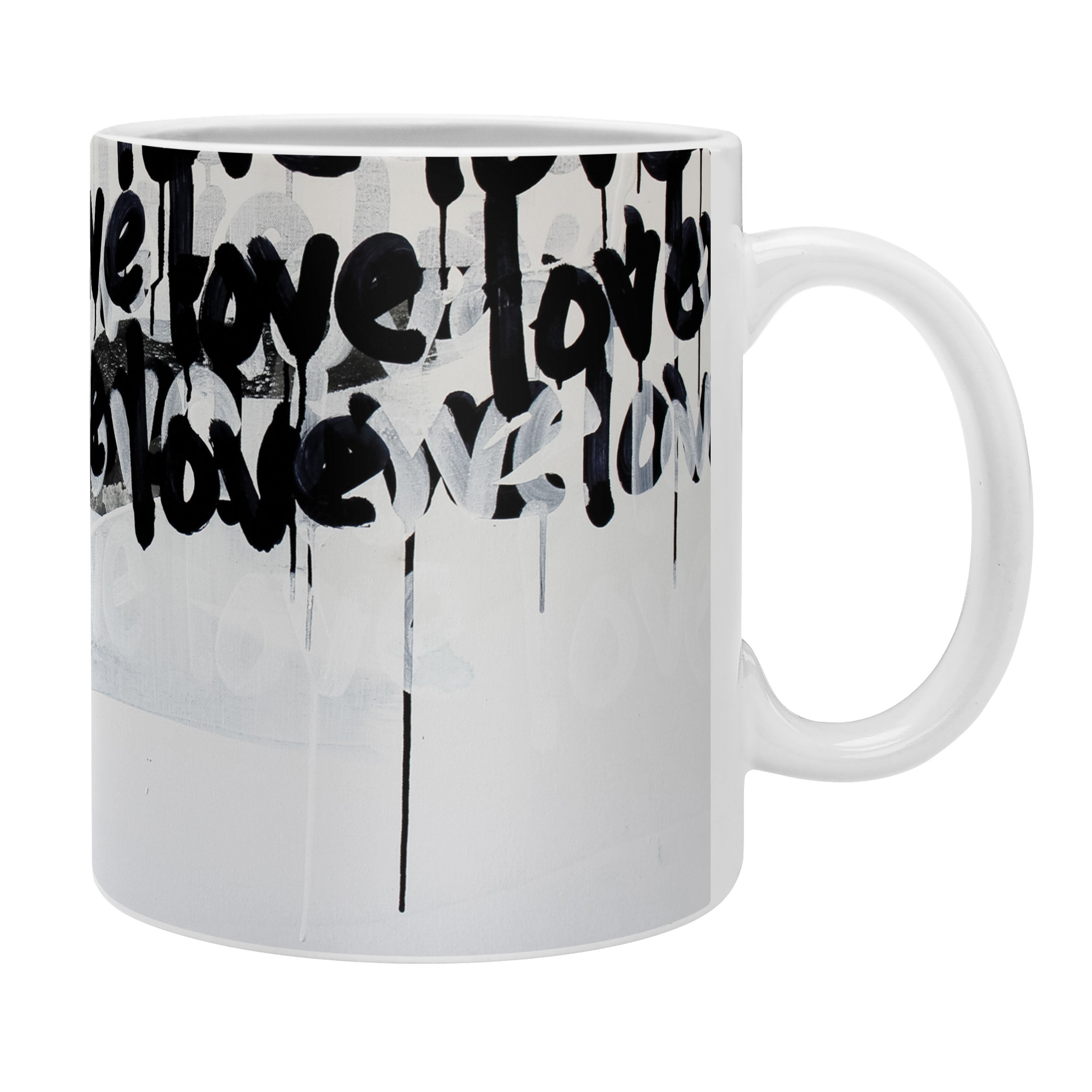 "messy love" coffee mug