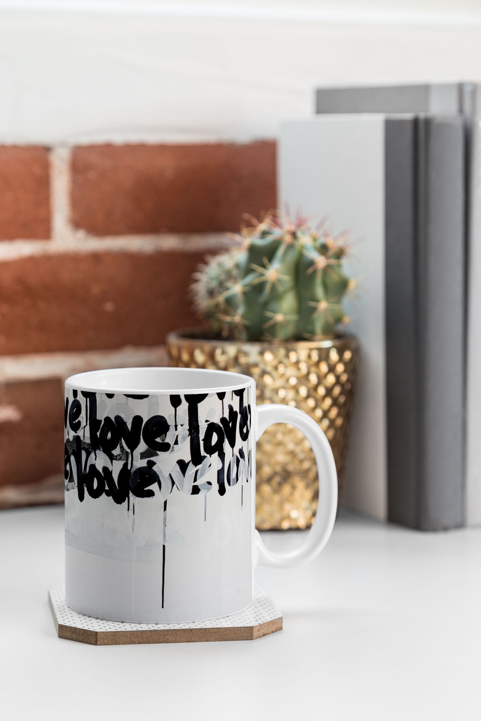 "messy love" coffee mug