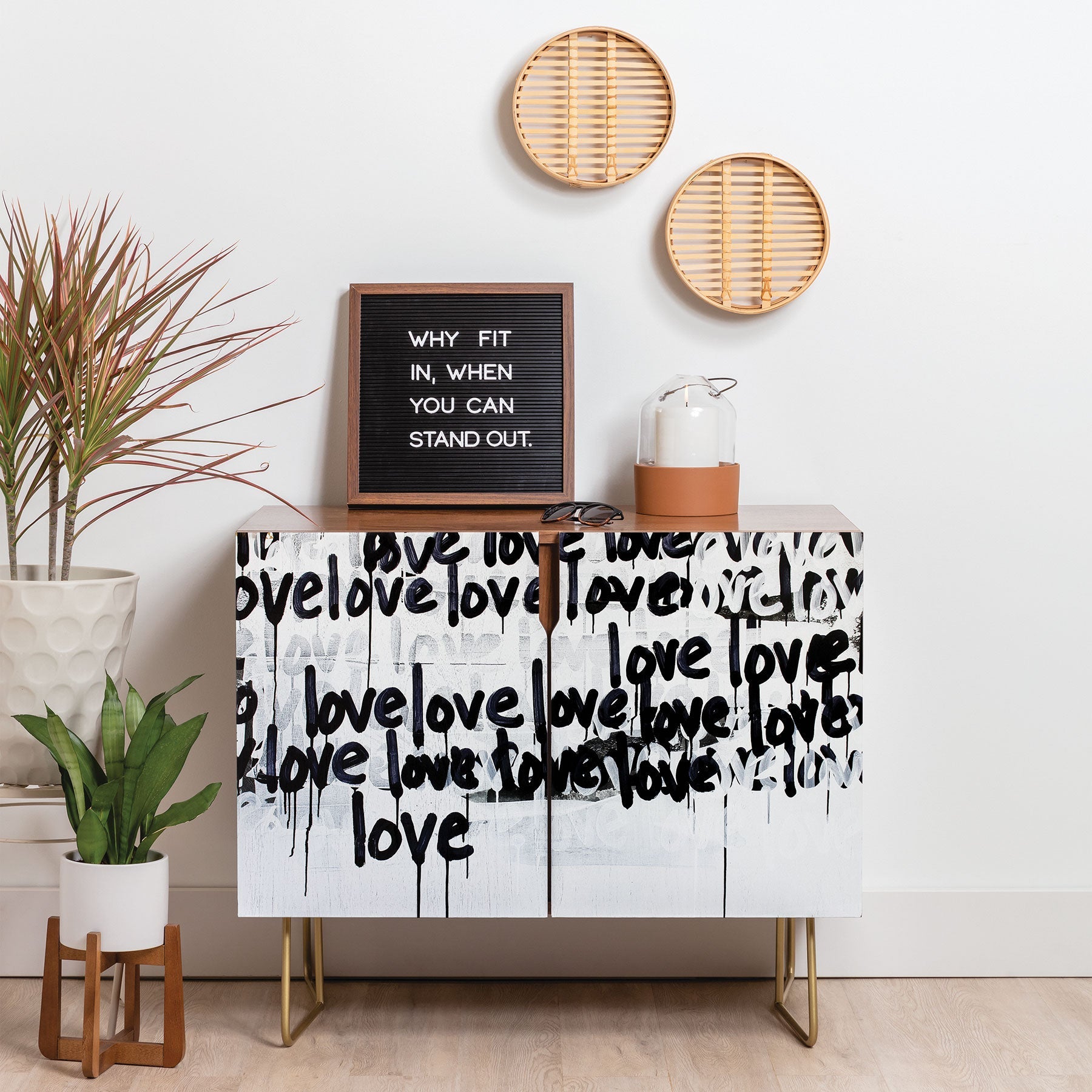 "messy love" credenza