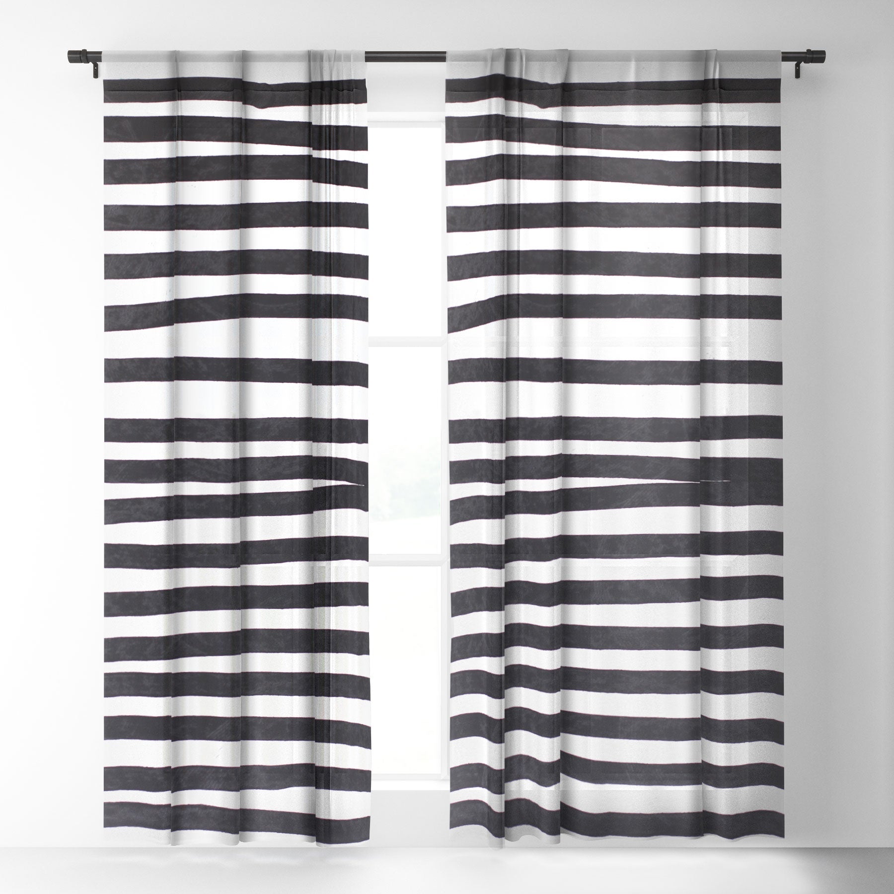 "no ruler" sheer curtains