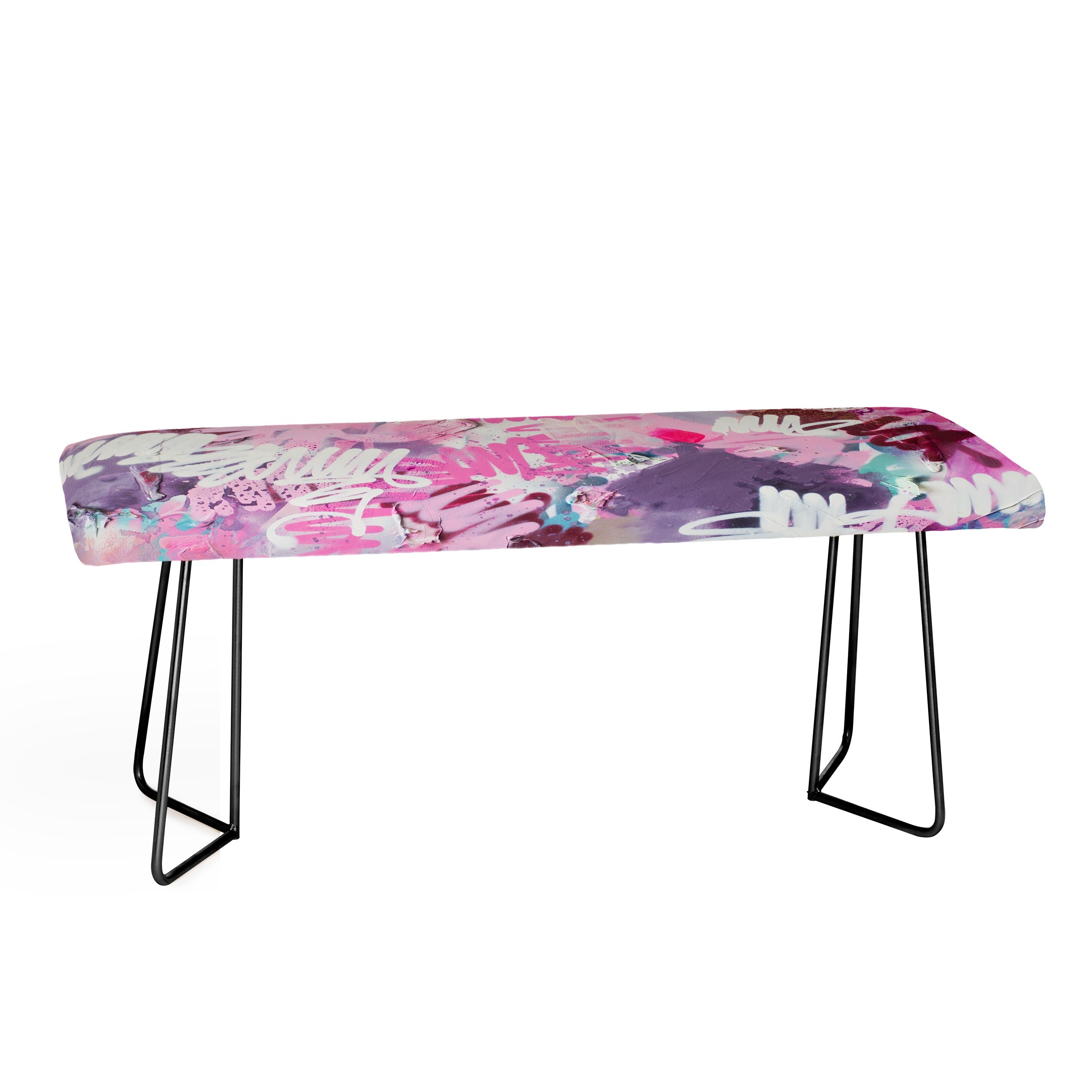 "pink brush strokes" bench