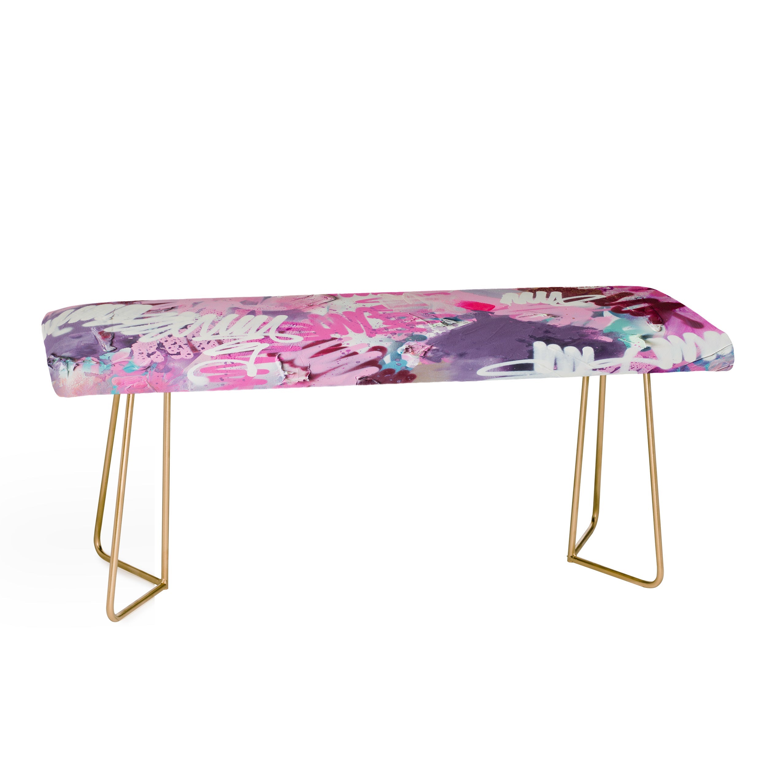 "pink brush strokes" bench