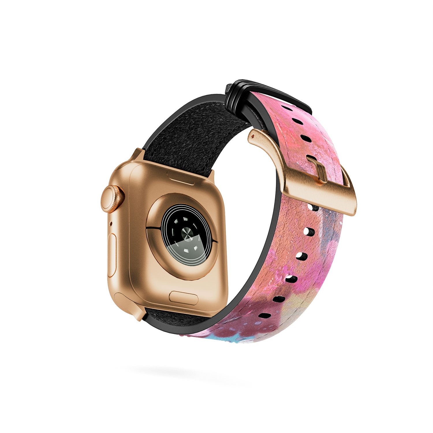"pink brush strokes" apple watch band