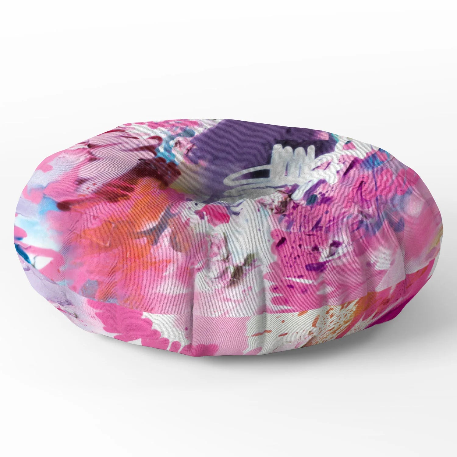"pink brush strokes" floor pillow