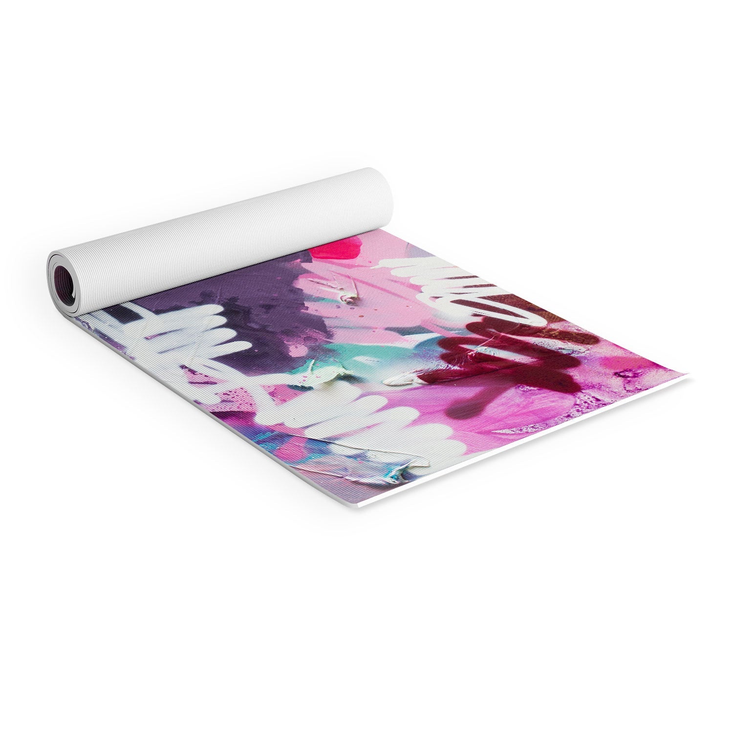 "pink brush" strokes yoga mat