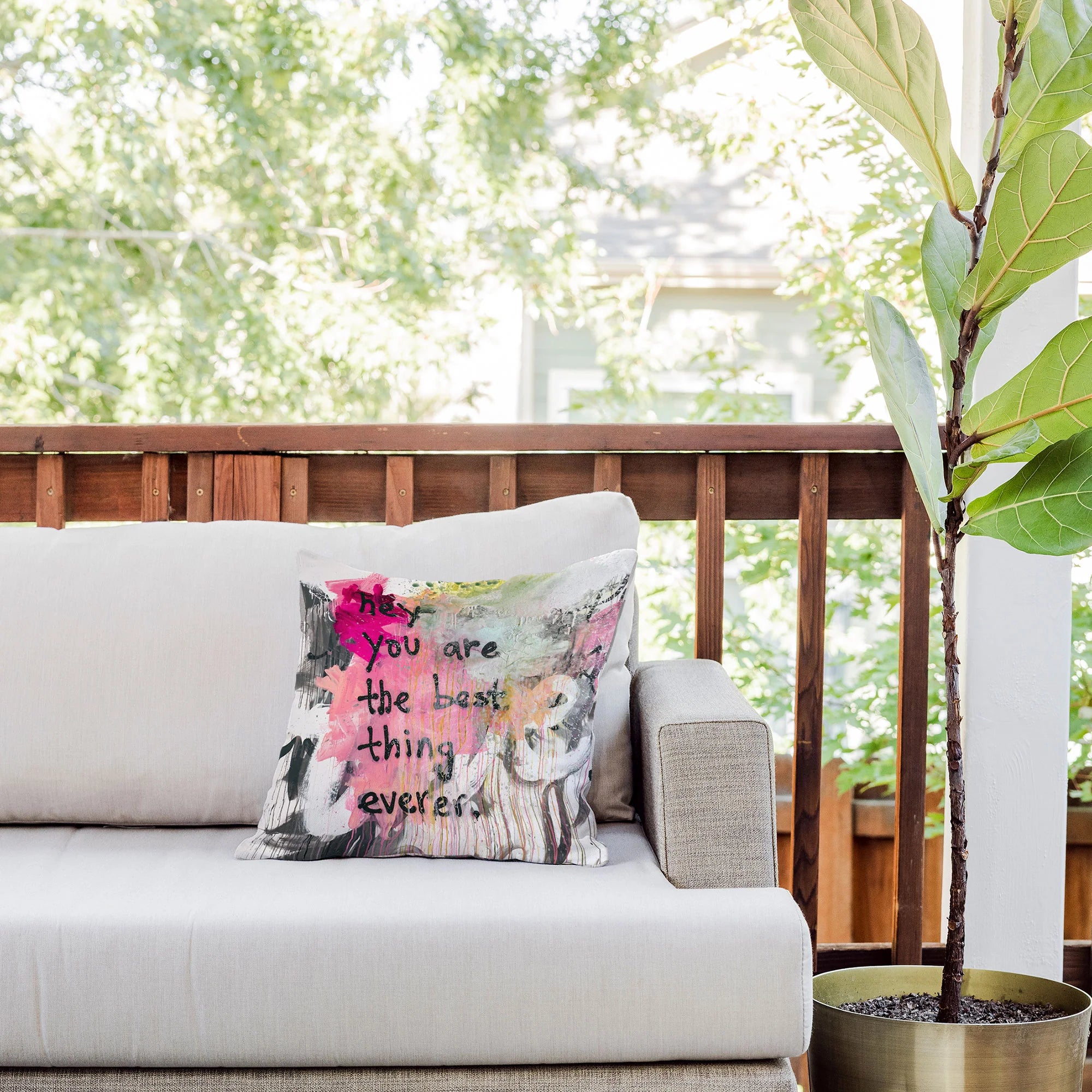 "betterer" throw pillow