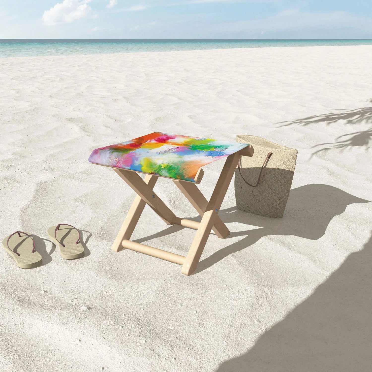 "color combustion" folding stool