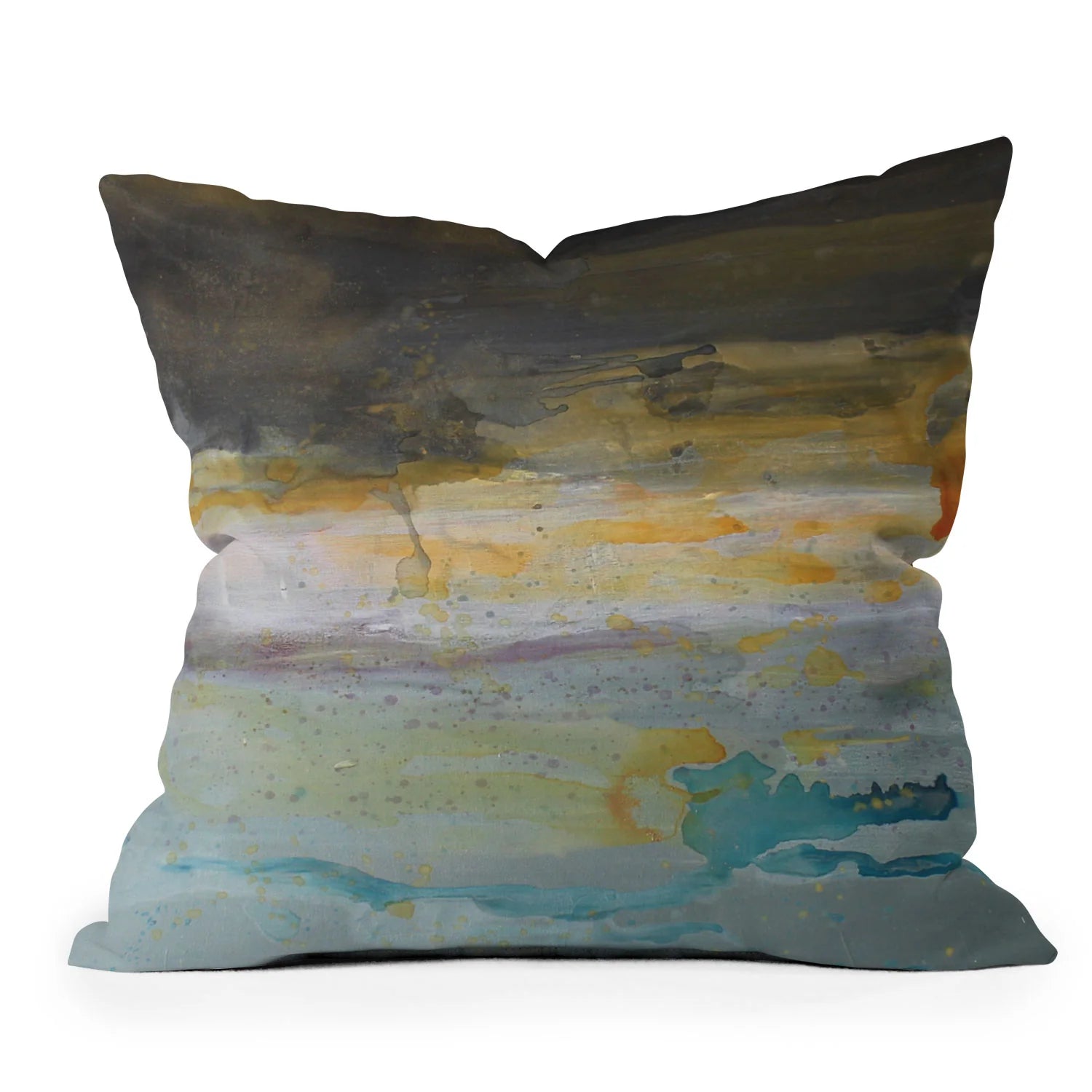 "with some yellow" throw pillow