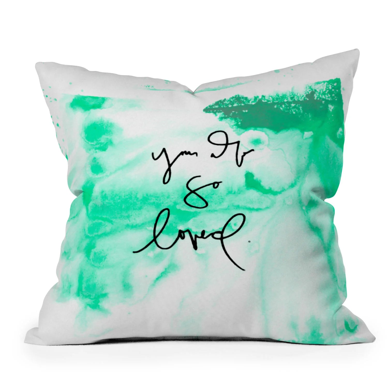 "you are loved" throw pillow
