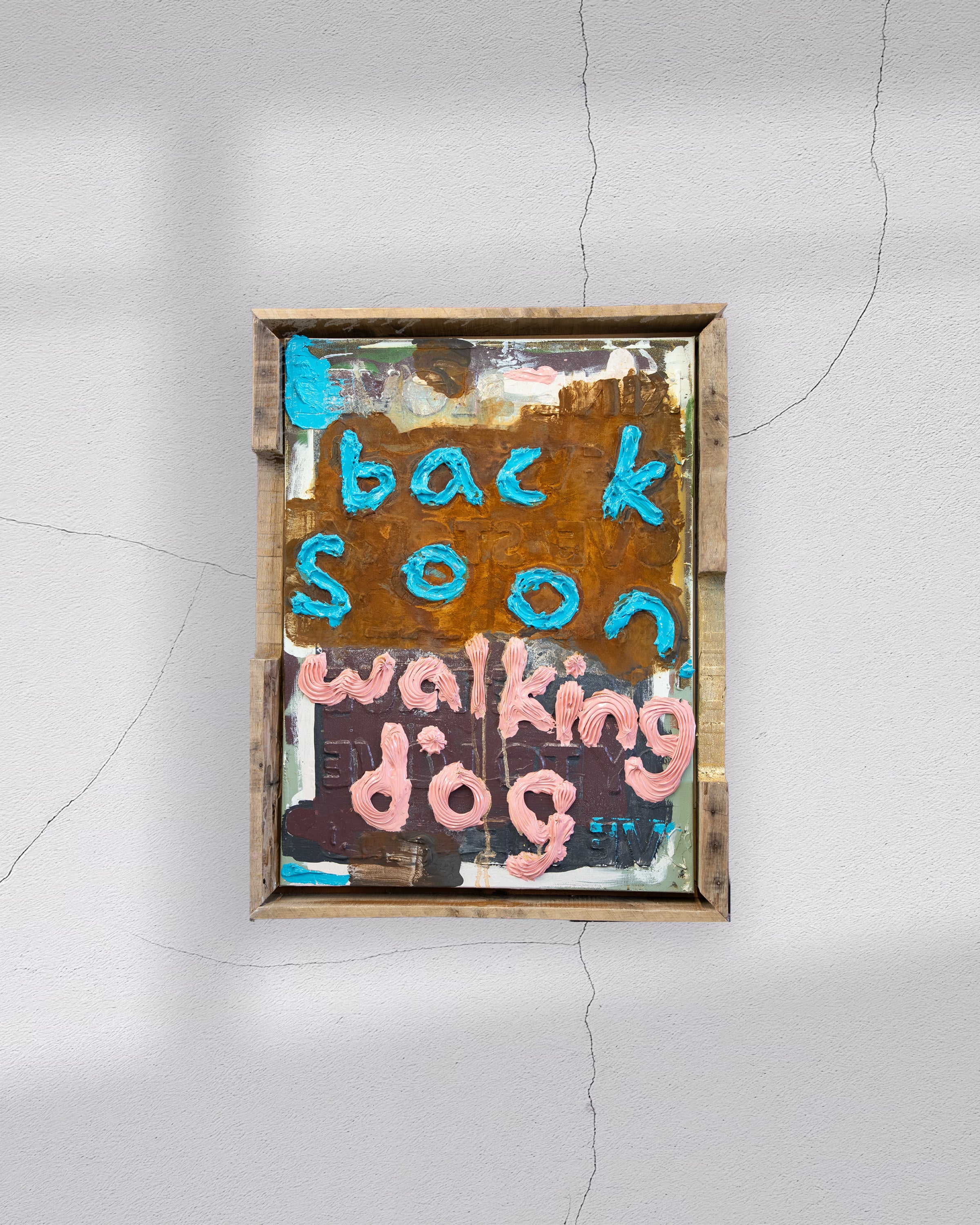 back soon walking dog no. 16
