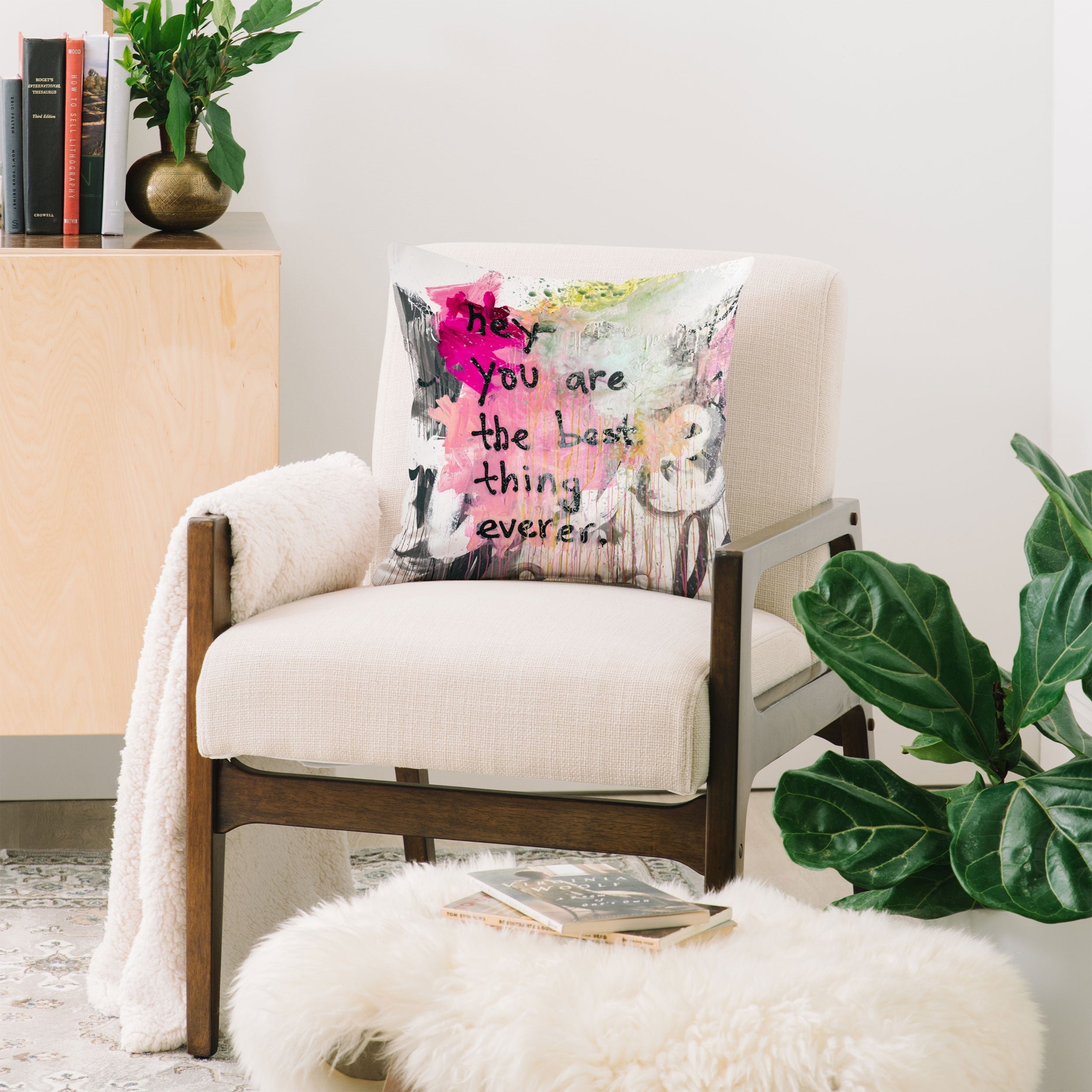 "betterer" throw pillow