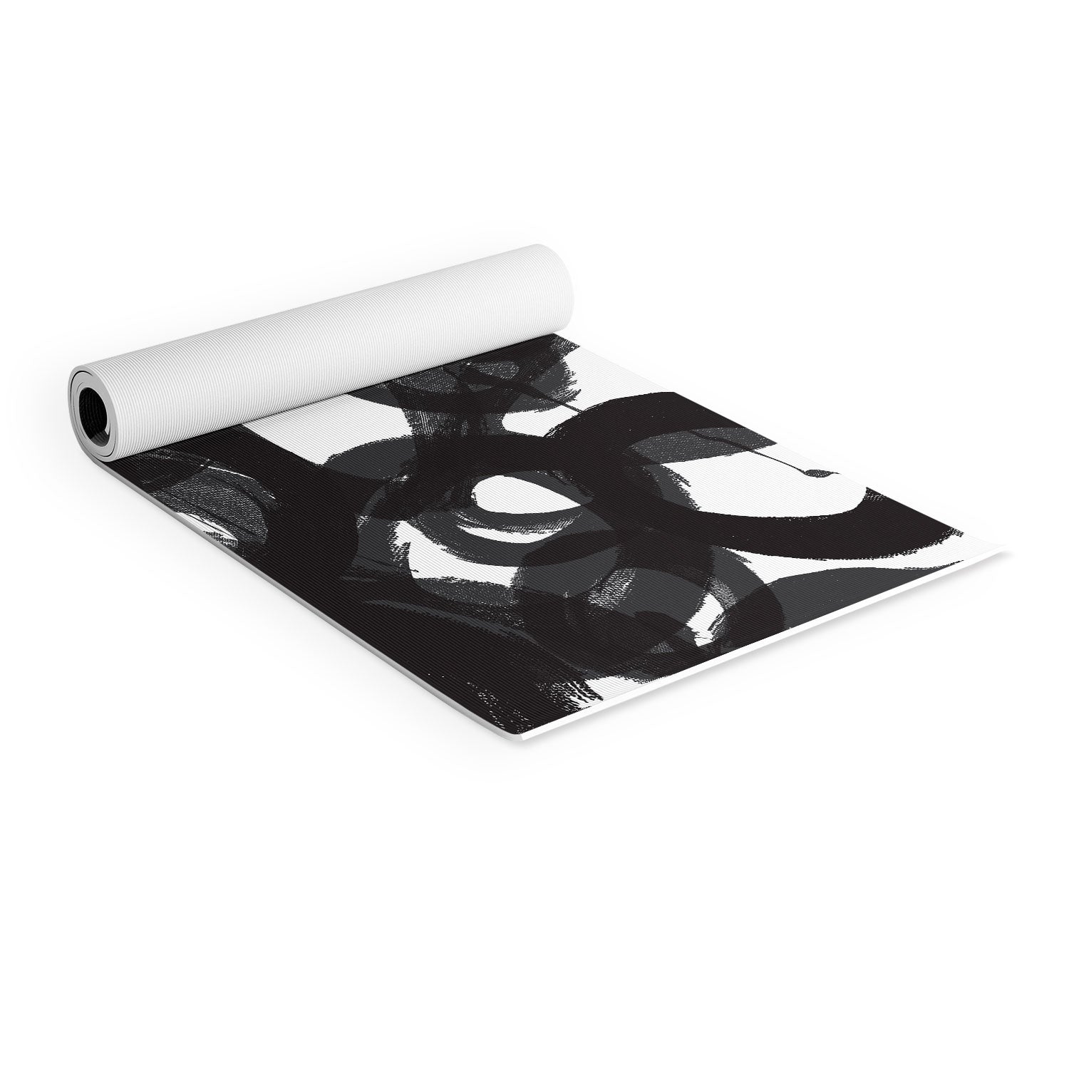 "black circles" yoga mat + towel