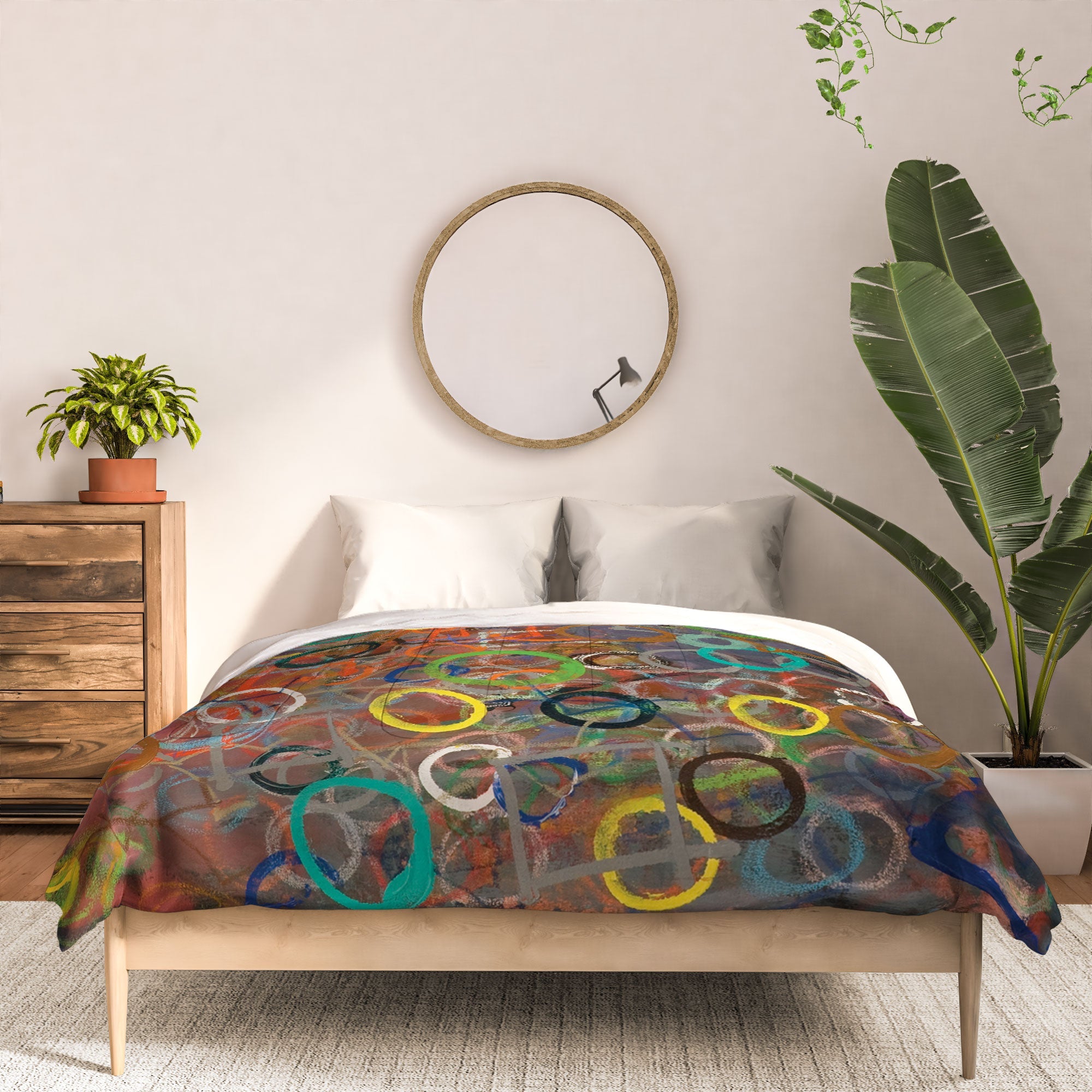 "circle square" comforter + bed in a bag