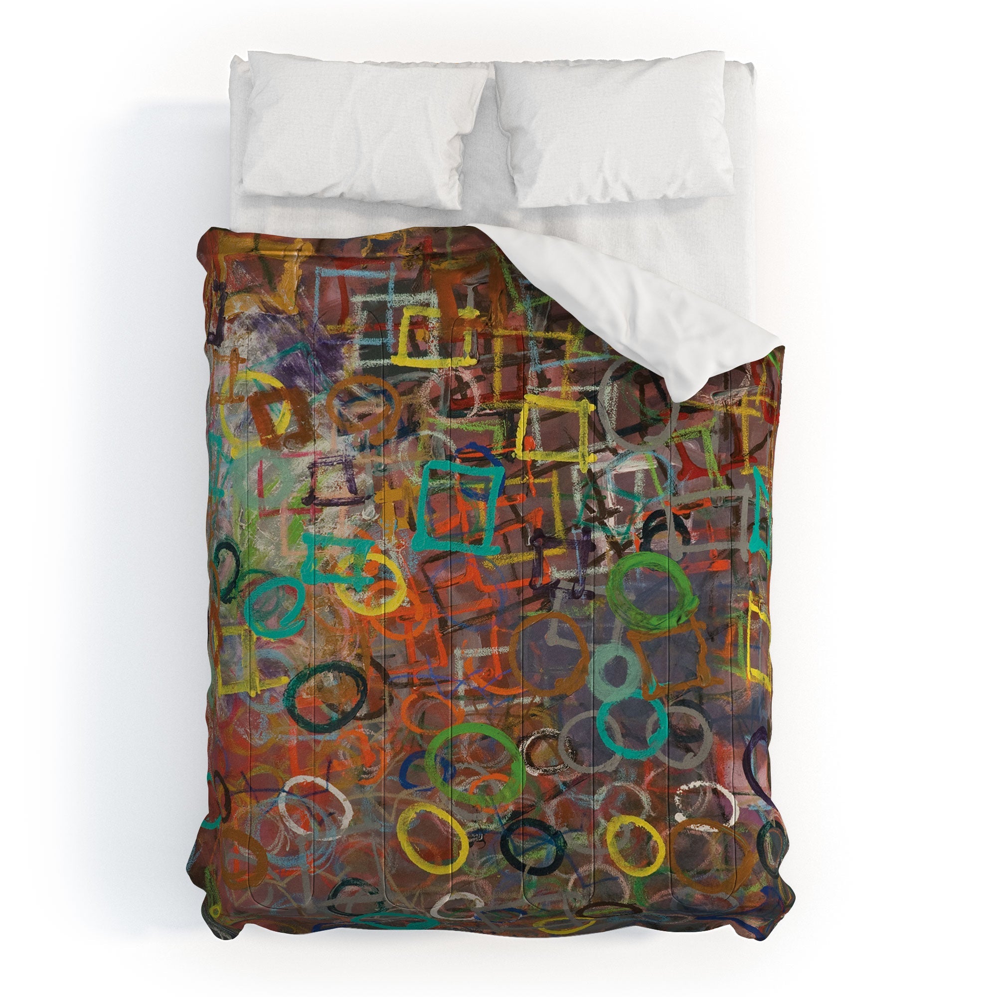 "circle square" comforter + bed in a bag