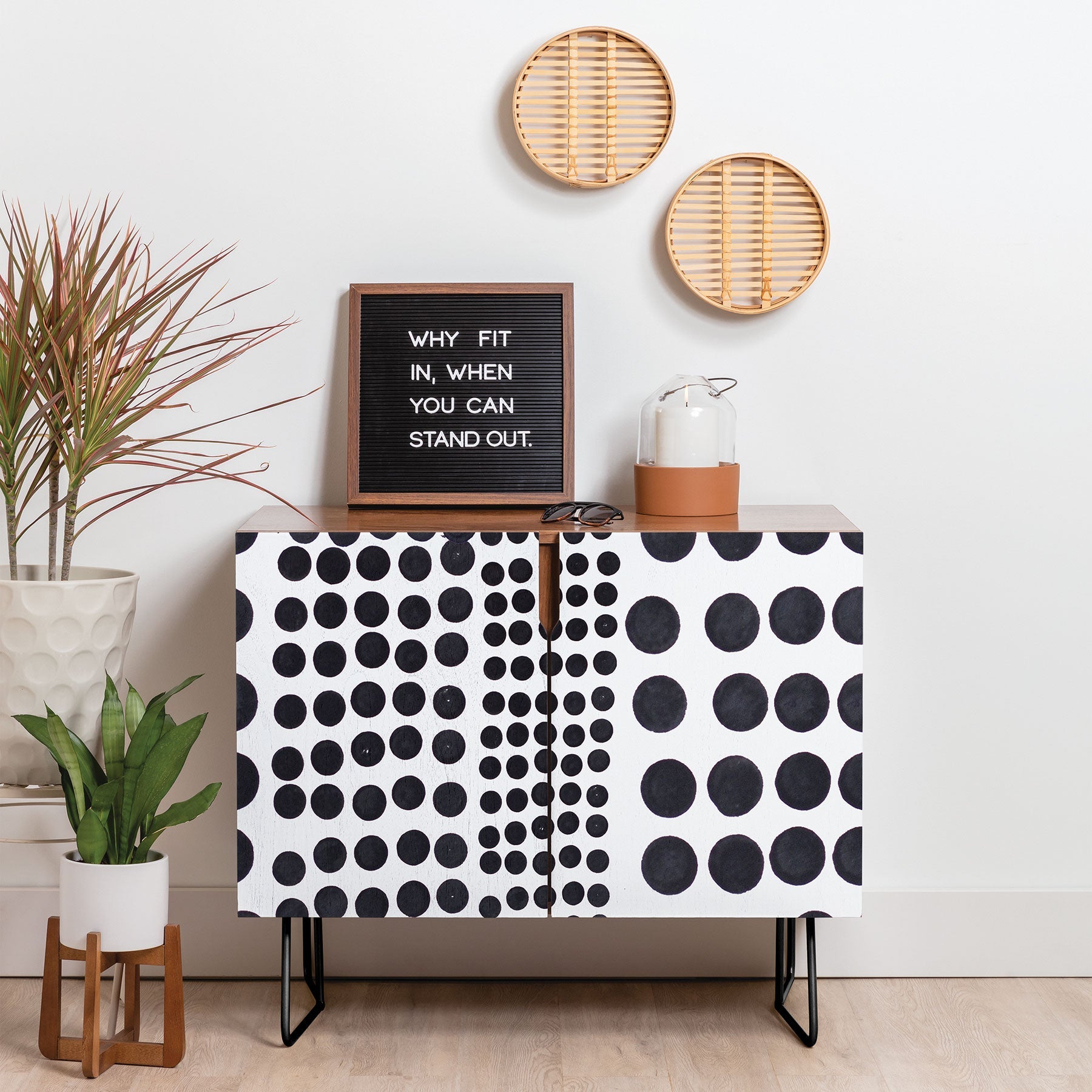 "dots of difference" credenza