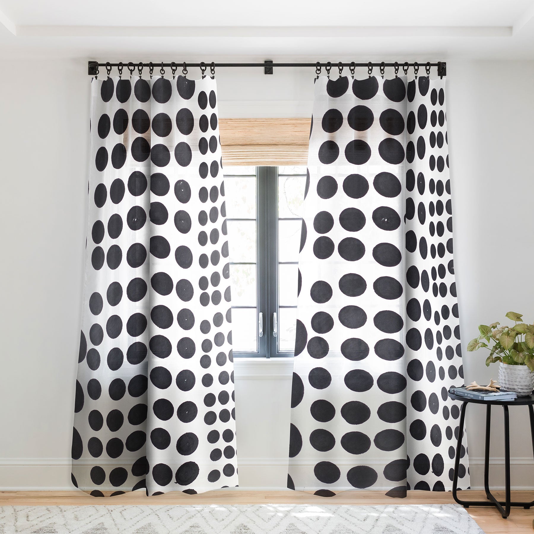 "dots of difference" sheer curtains