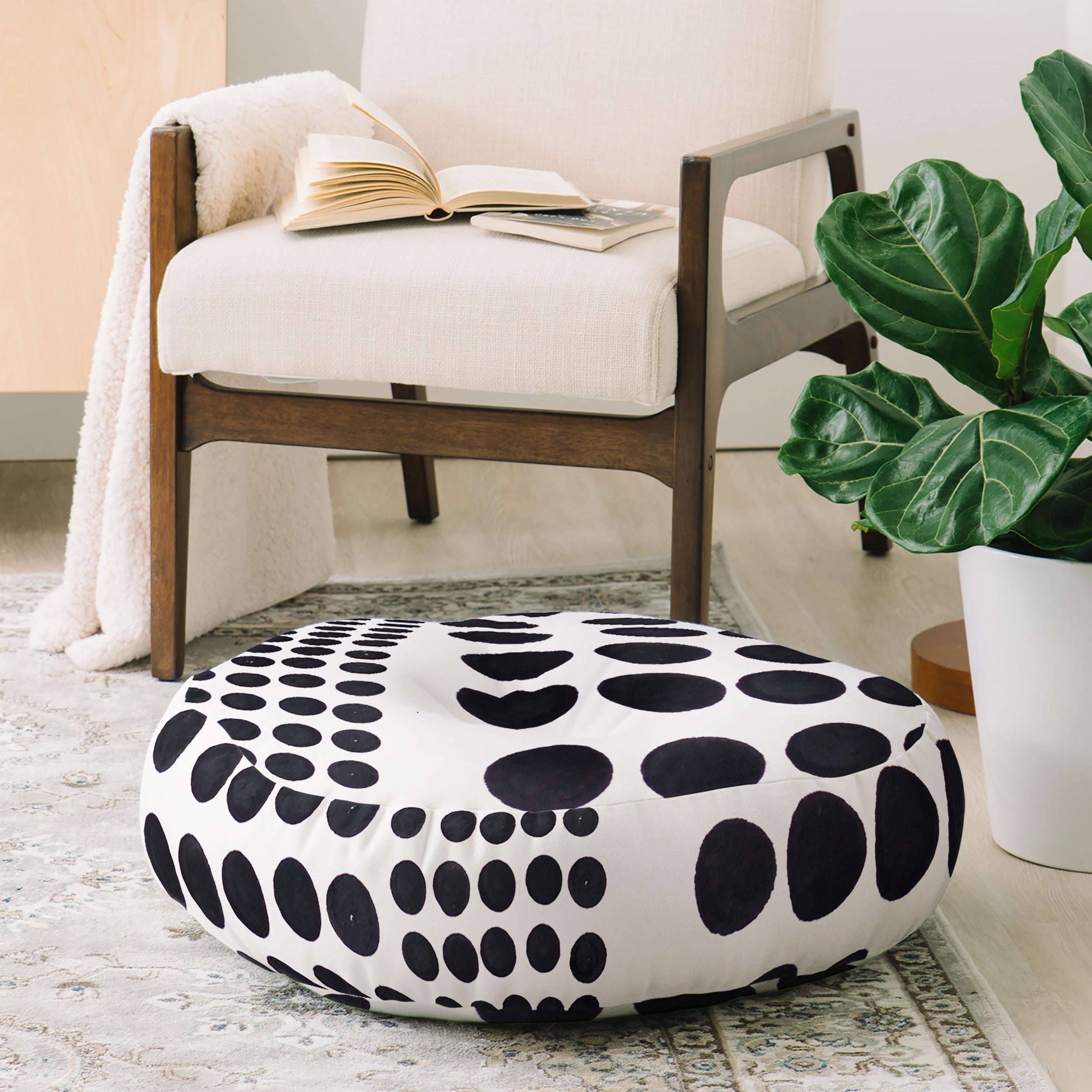 "dots of difference" floor pillow
