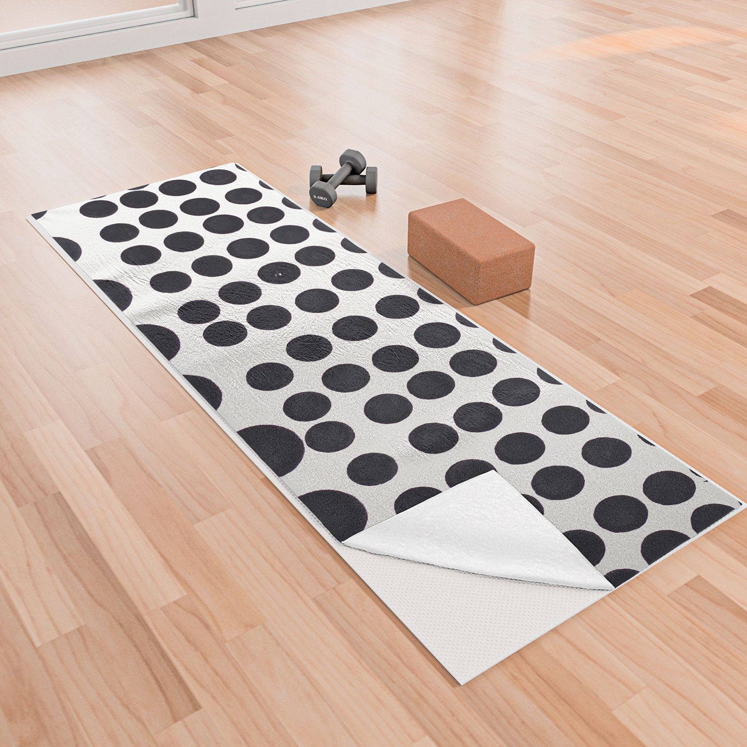 "dots of difference" yoga mat + towel